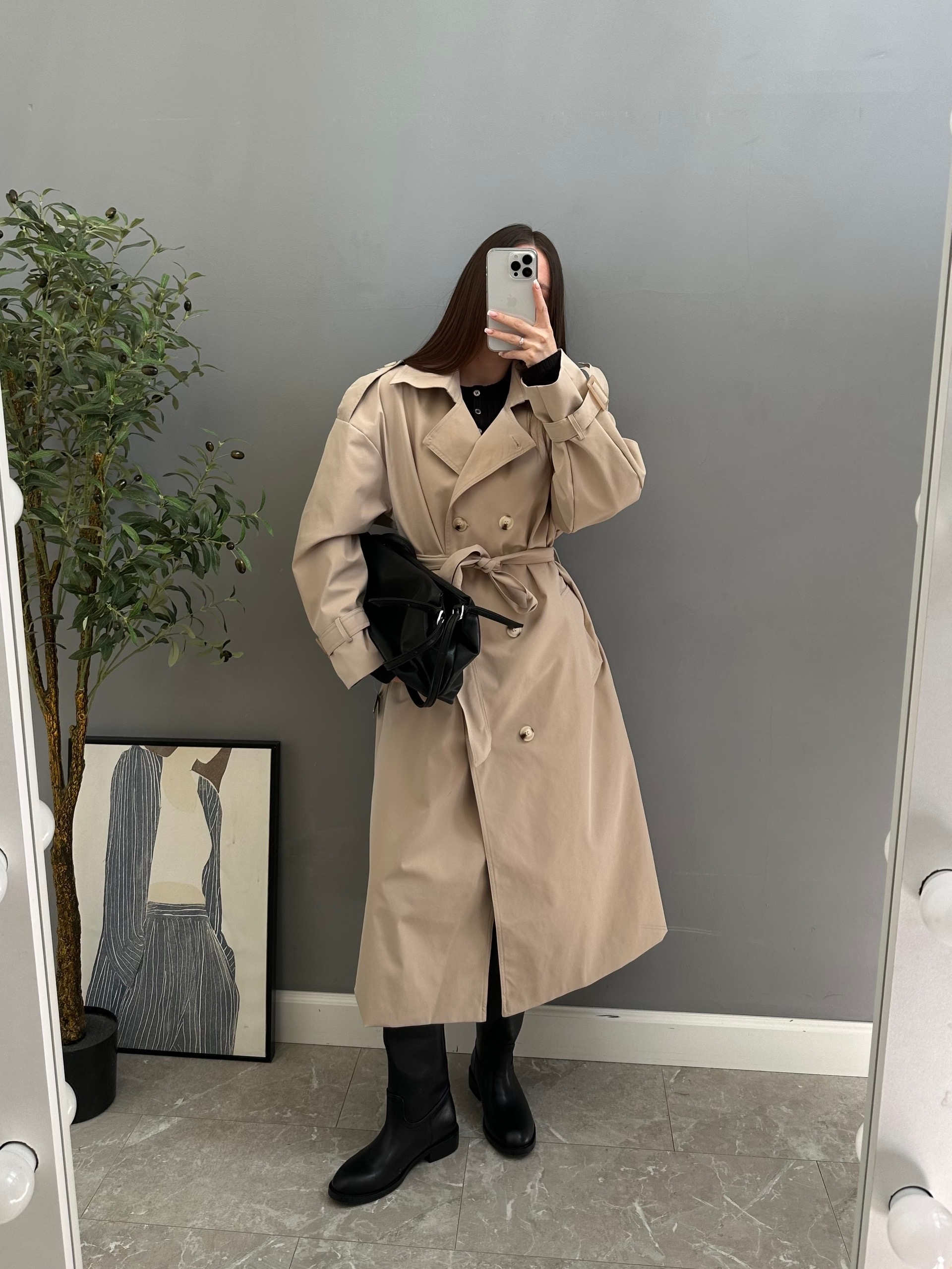 Тренч H 660-1 длинный