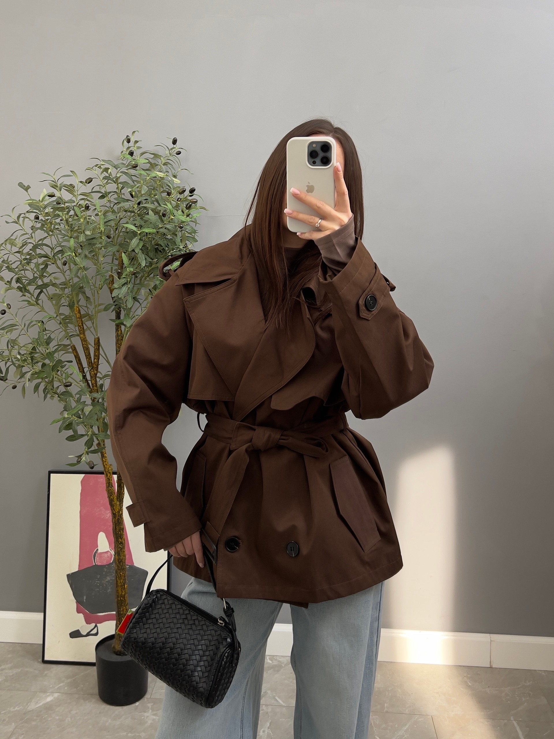 Тренч W 9396 укороченный