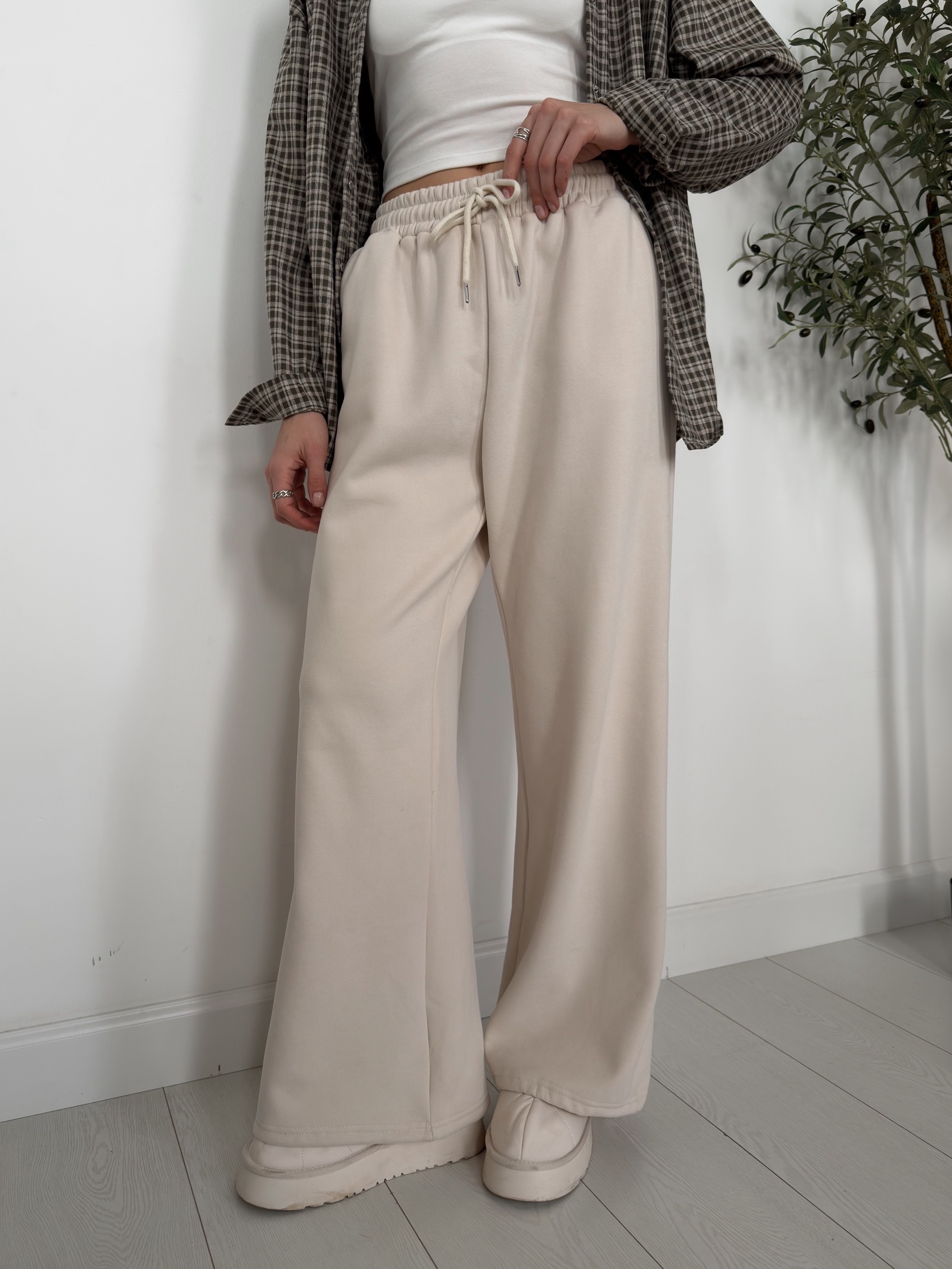 Джогеры W 6689-1 флис