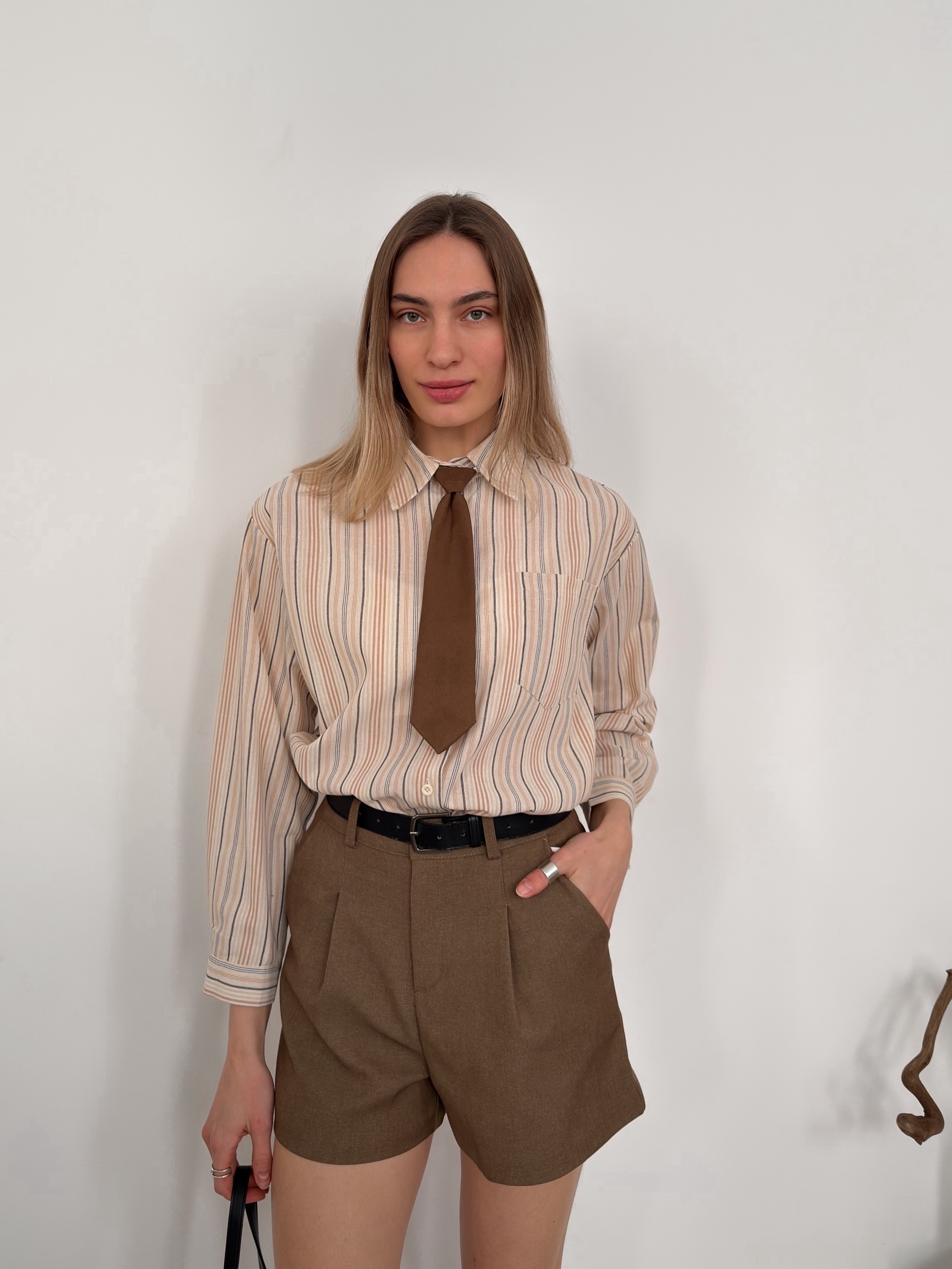 Рубашка Yoke 6586 в полоску+ галстук