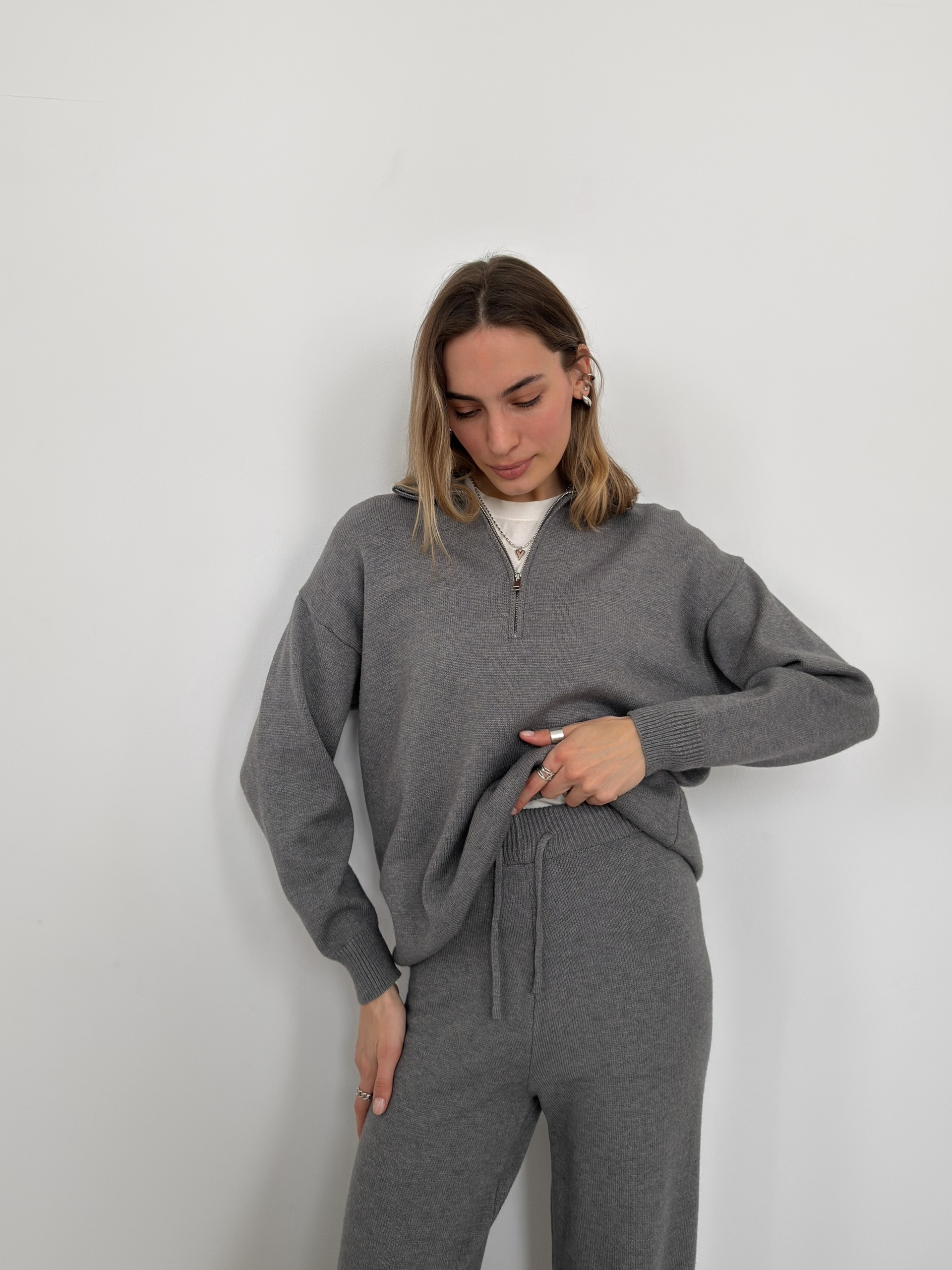 Костюм NJ 2025666 джемпер поло на замке+брюки