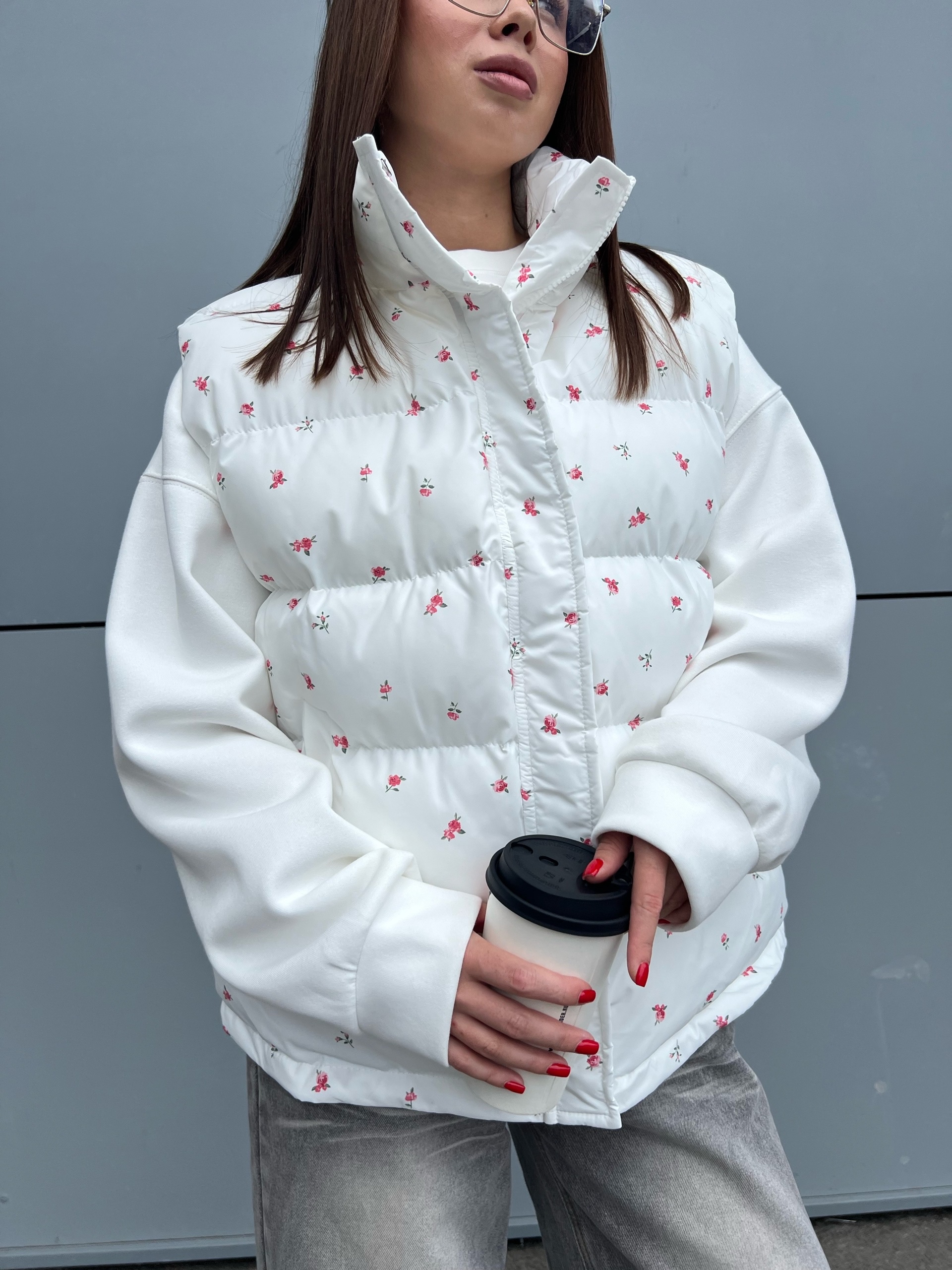 Жилет NJ brand 6088 крупный цветочек