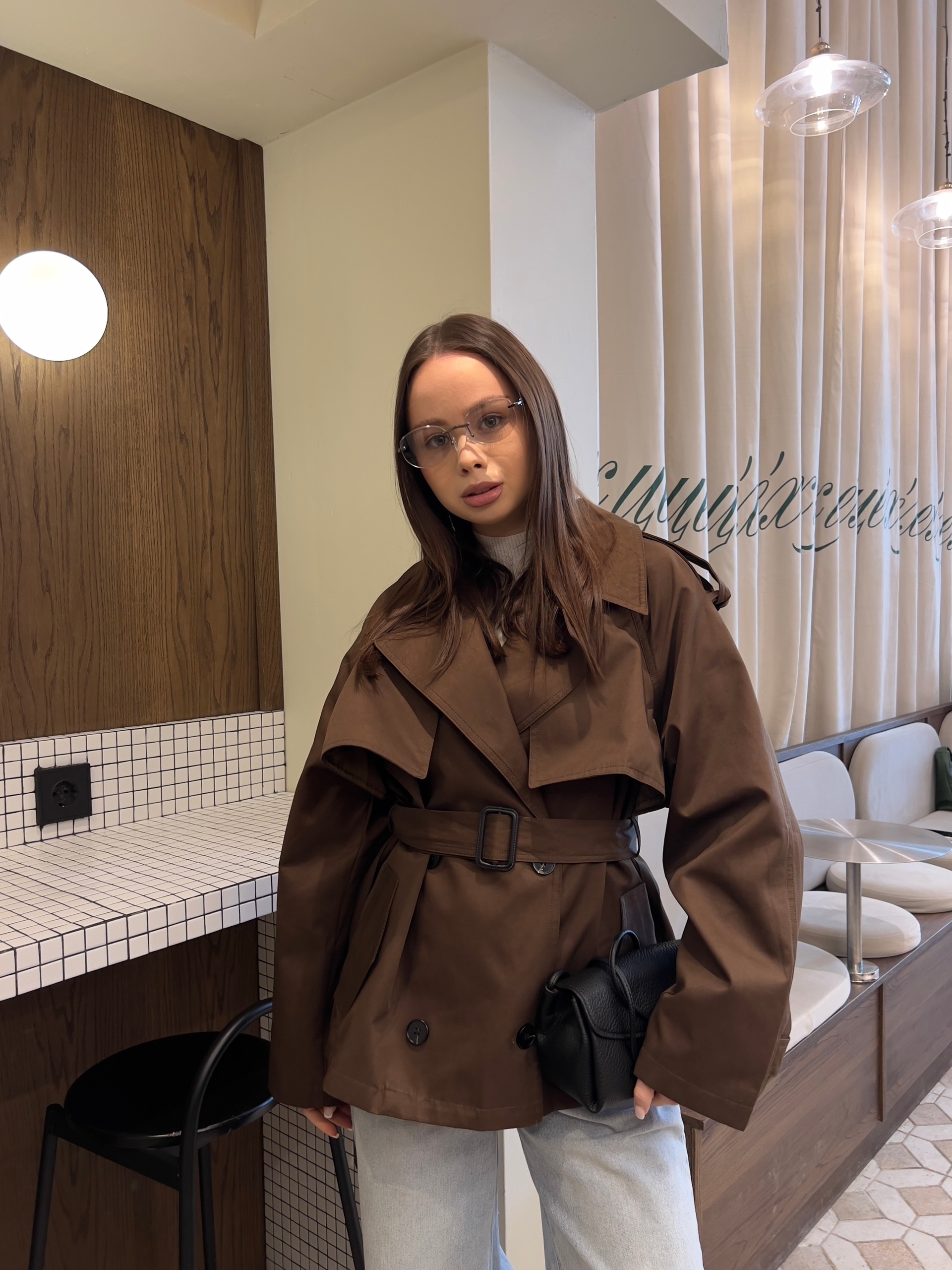 Тренч W 9396 укороченный