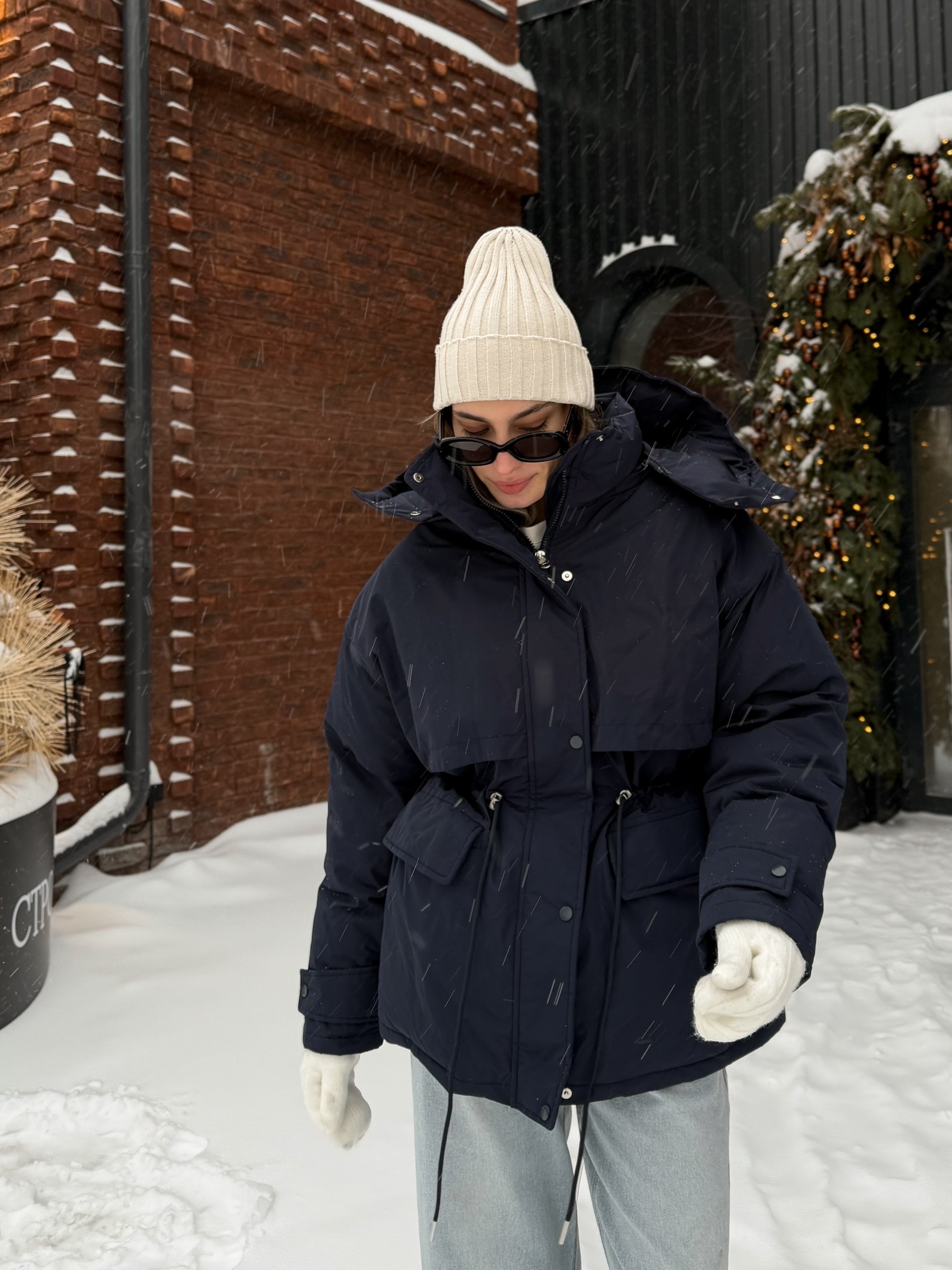 Куртка W616 затяжка на талии