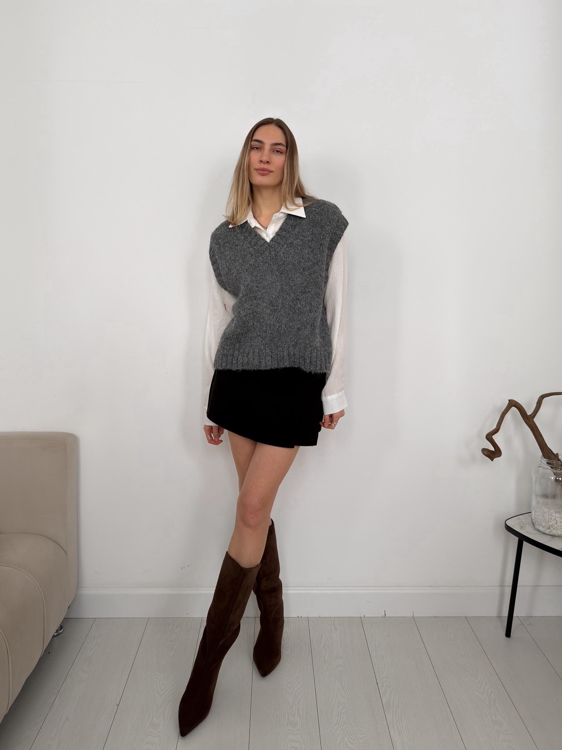 Жилетка Jiaohan М1255 крупная вязка