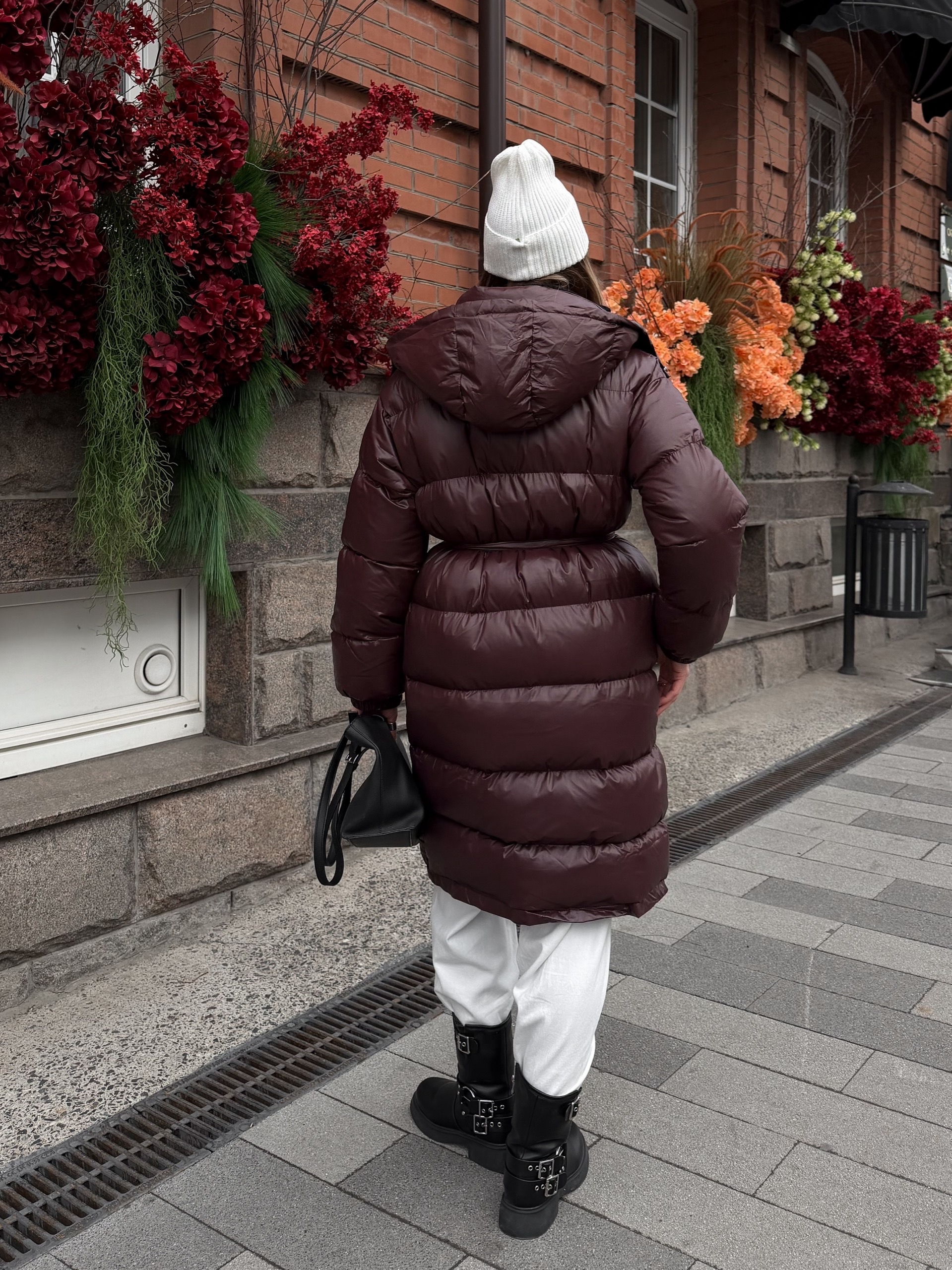 Куртка 9:30 5709 длинная глянец с капюшоном