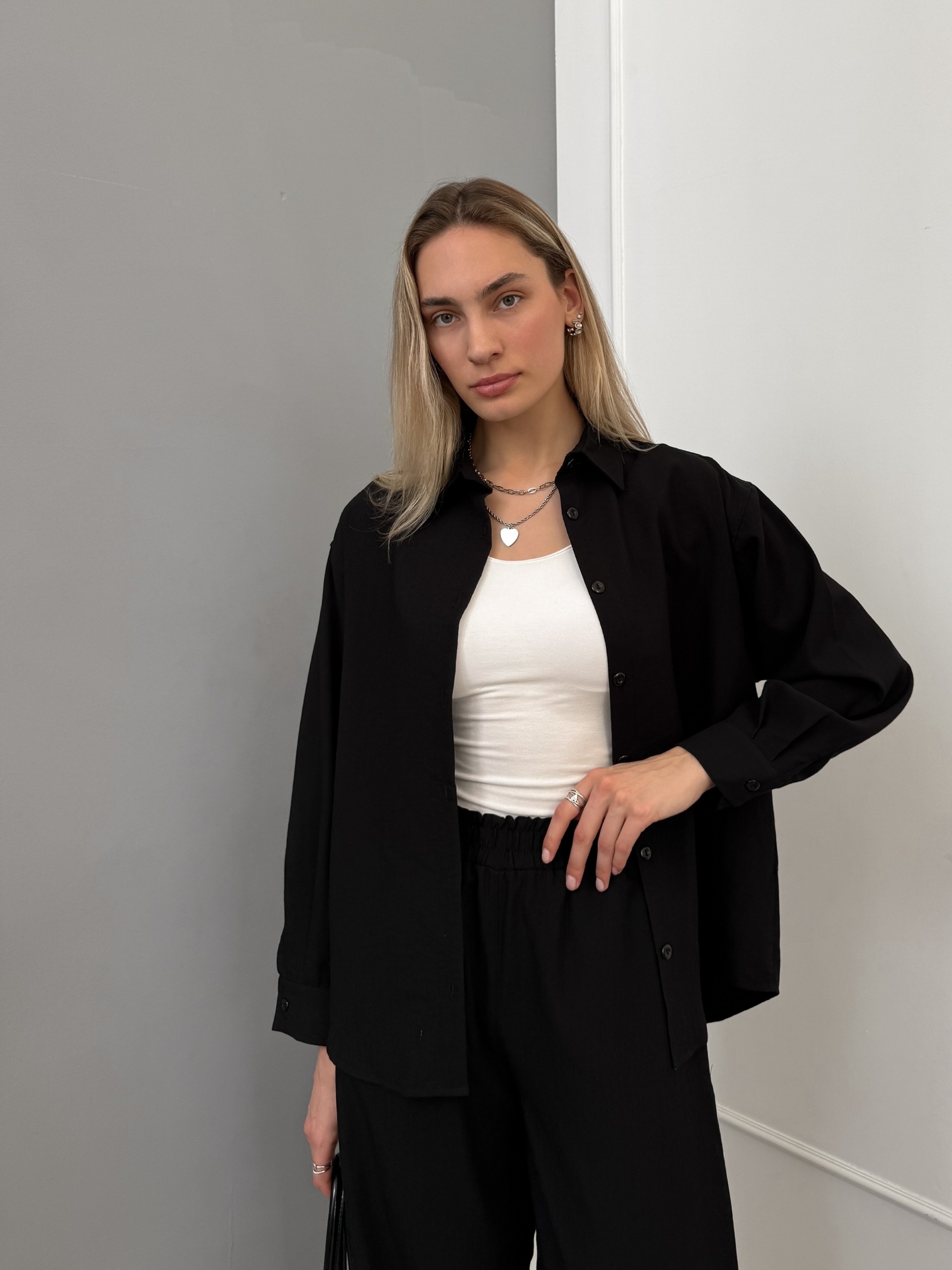 Костюм Tina рубашка+кюлоты однотон