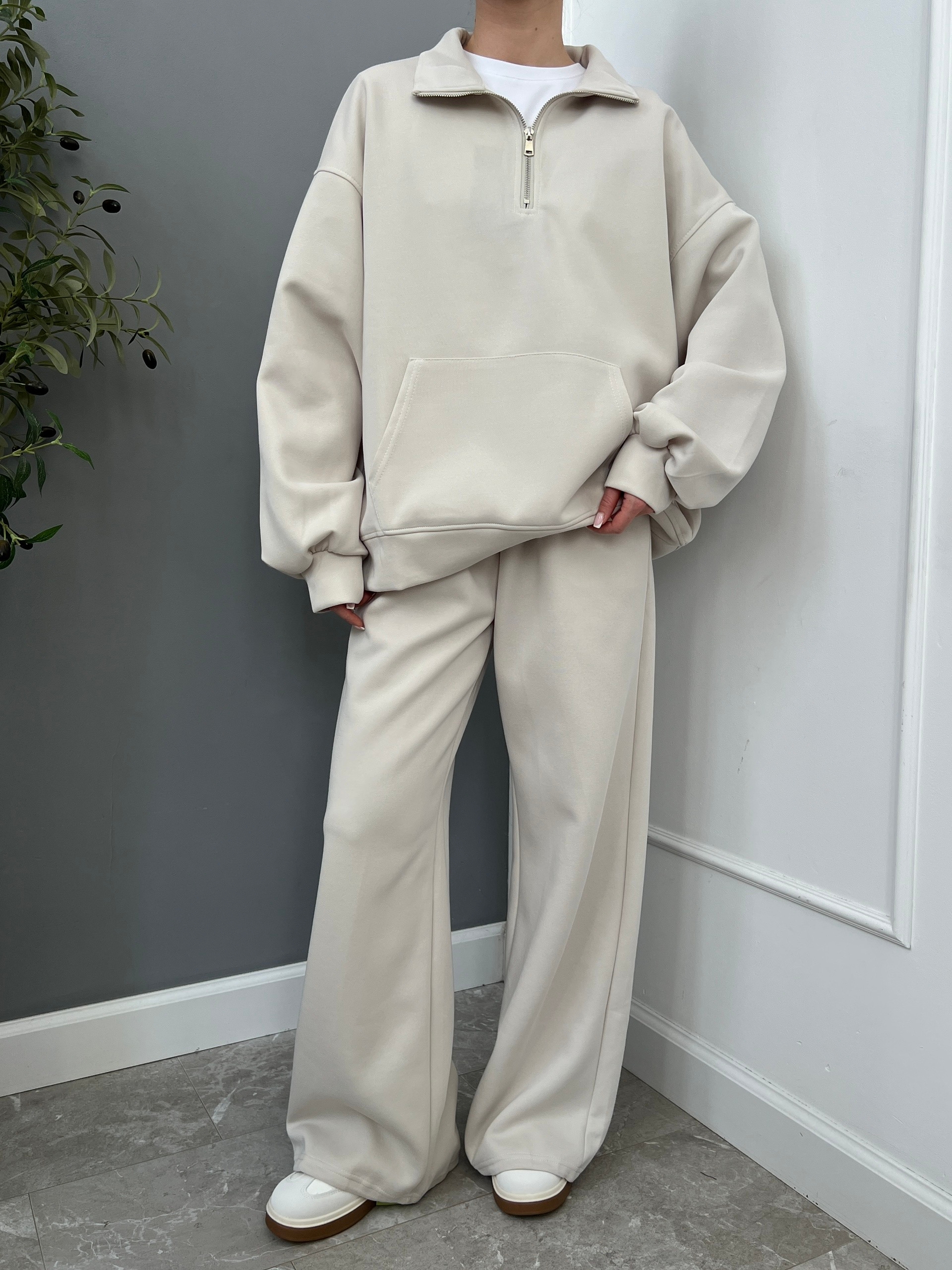 Костюм W9452 свитшот на замке+джоггеры