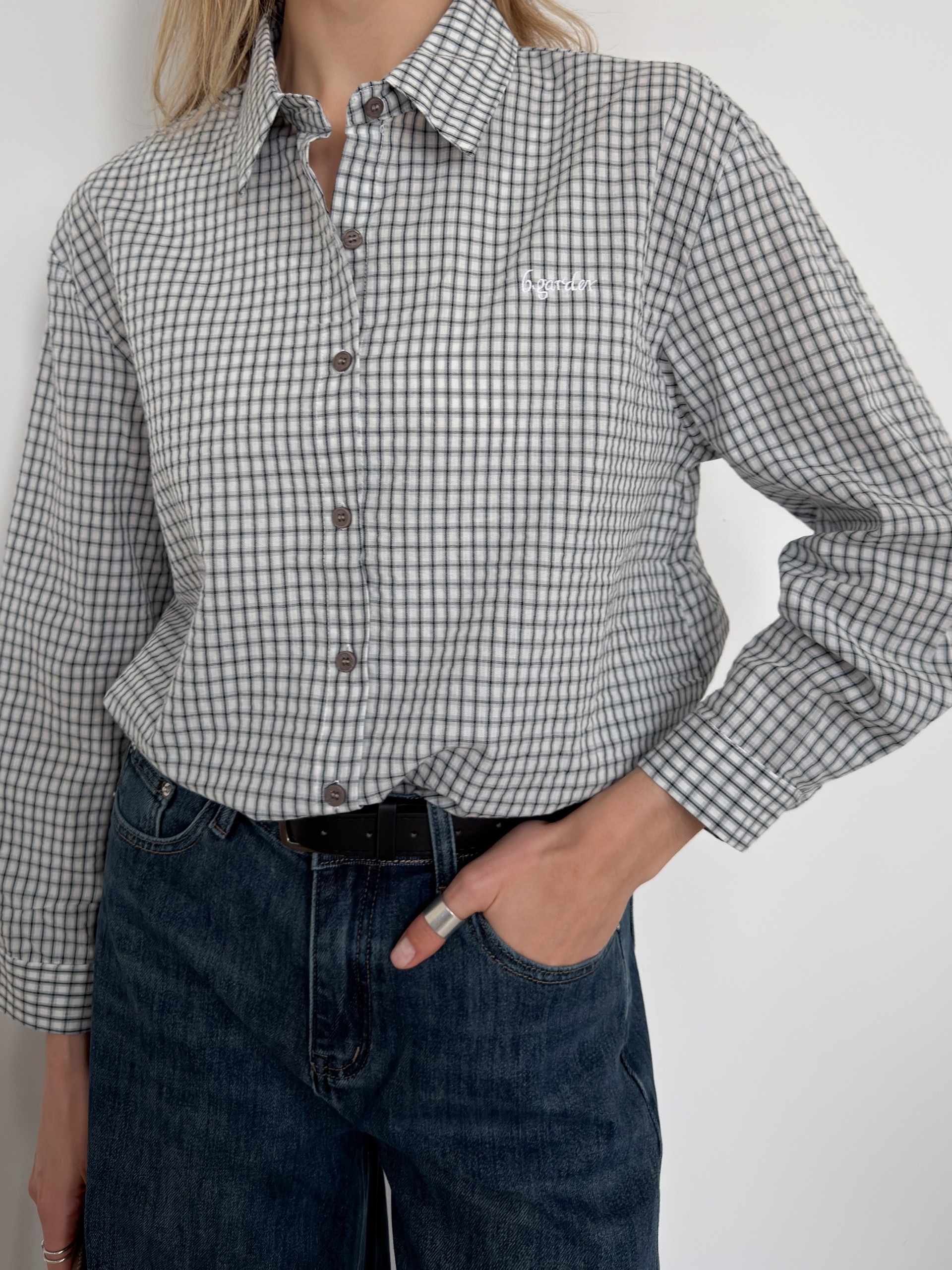 Рубашка blueberry 2661 клетка