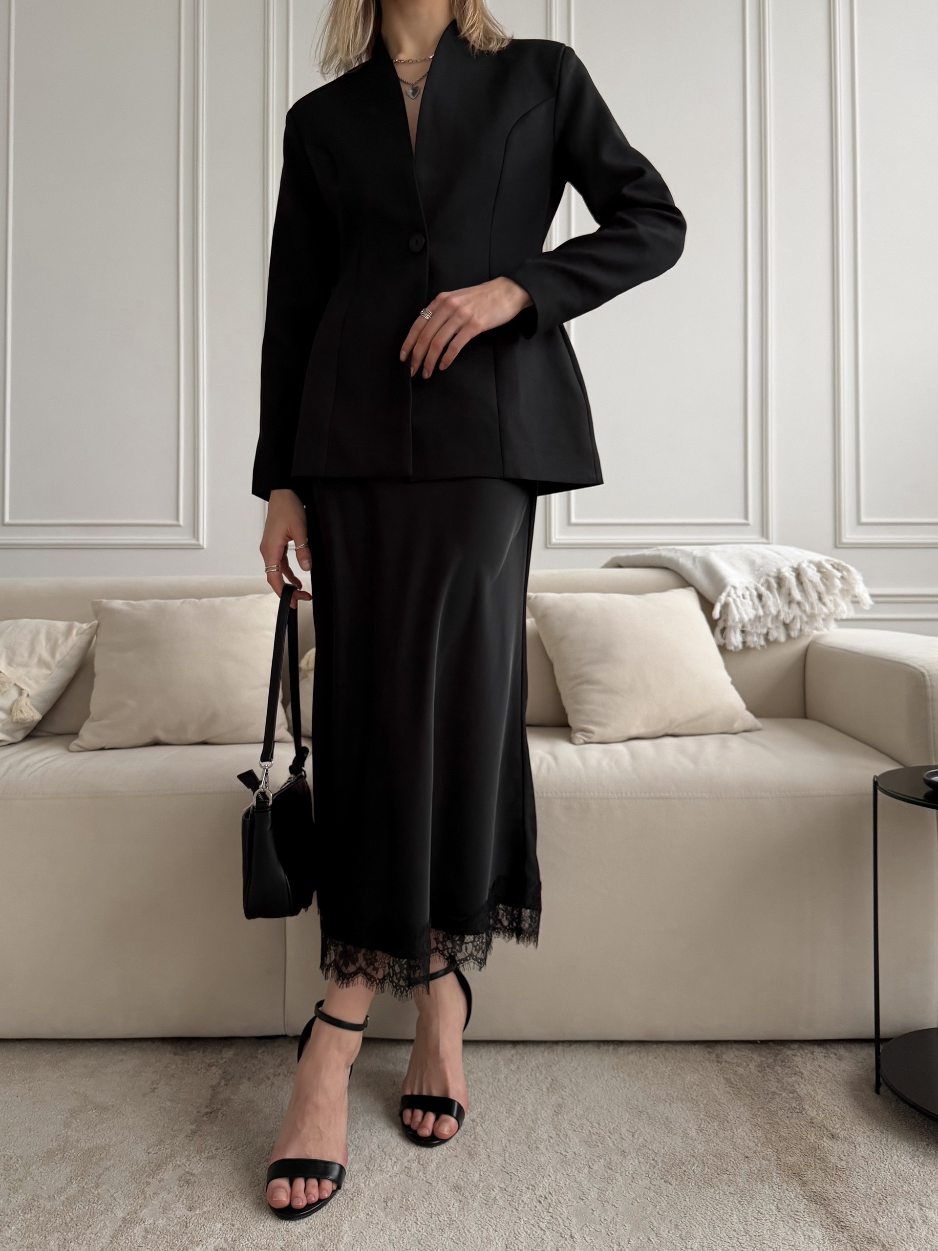 Юбка Talantova атлас кружево