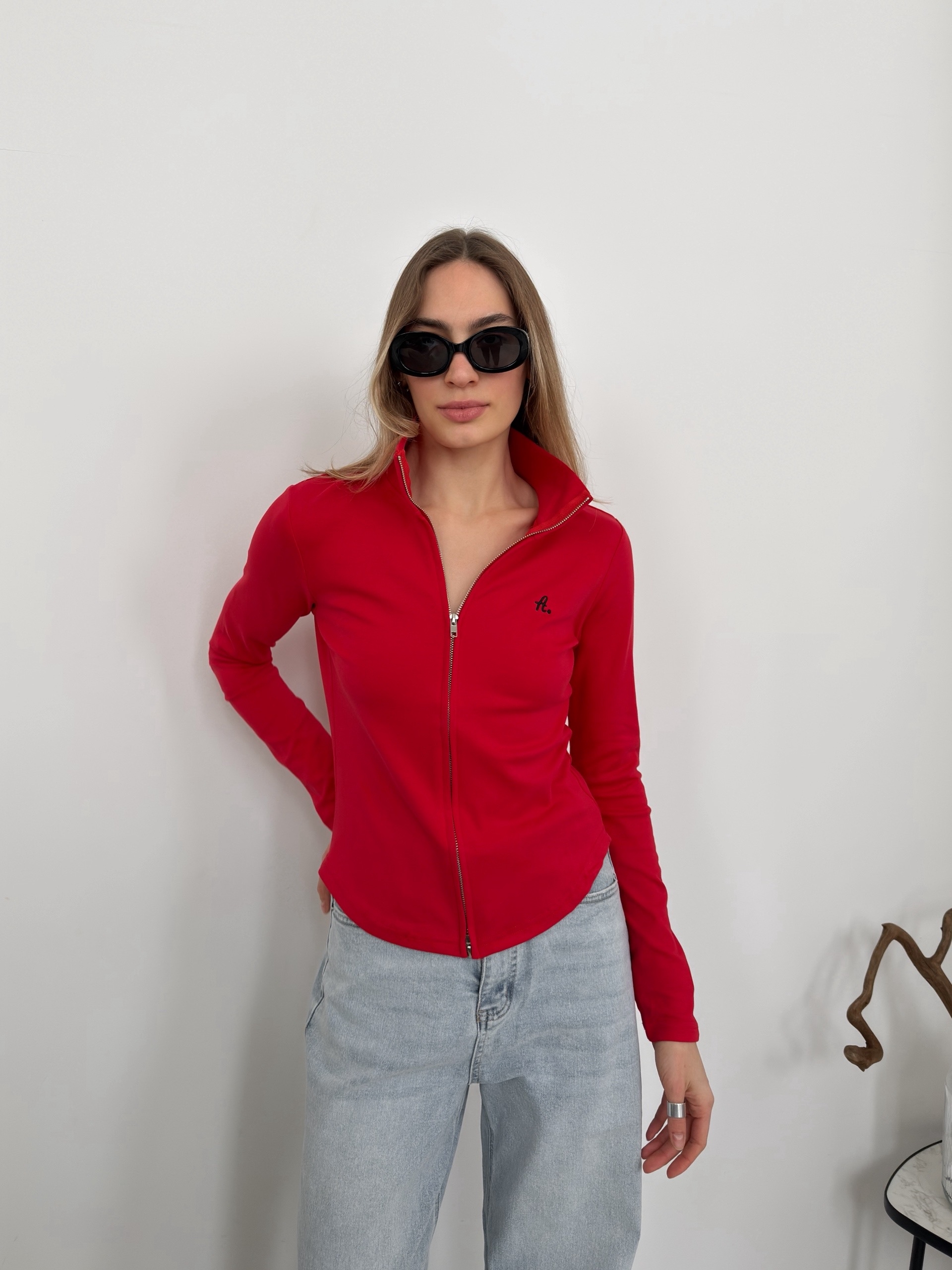 Кофточка  HZTA 19802 на молнии нашивка А