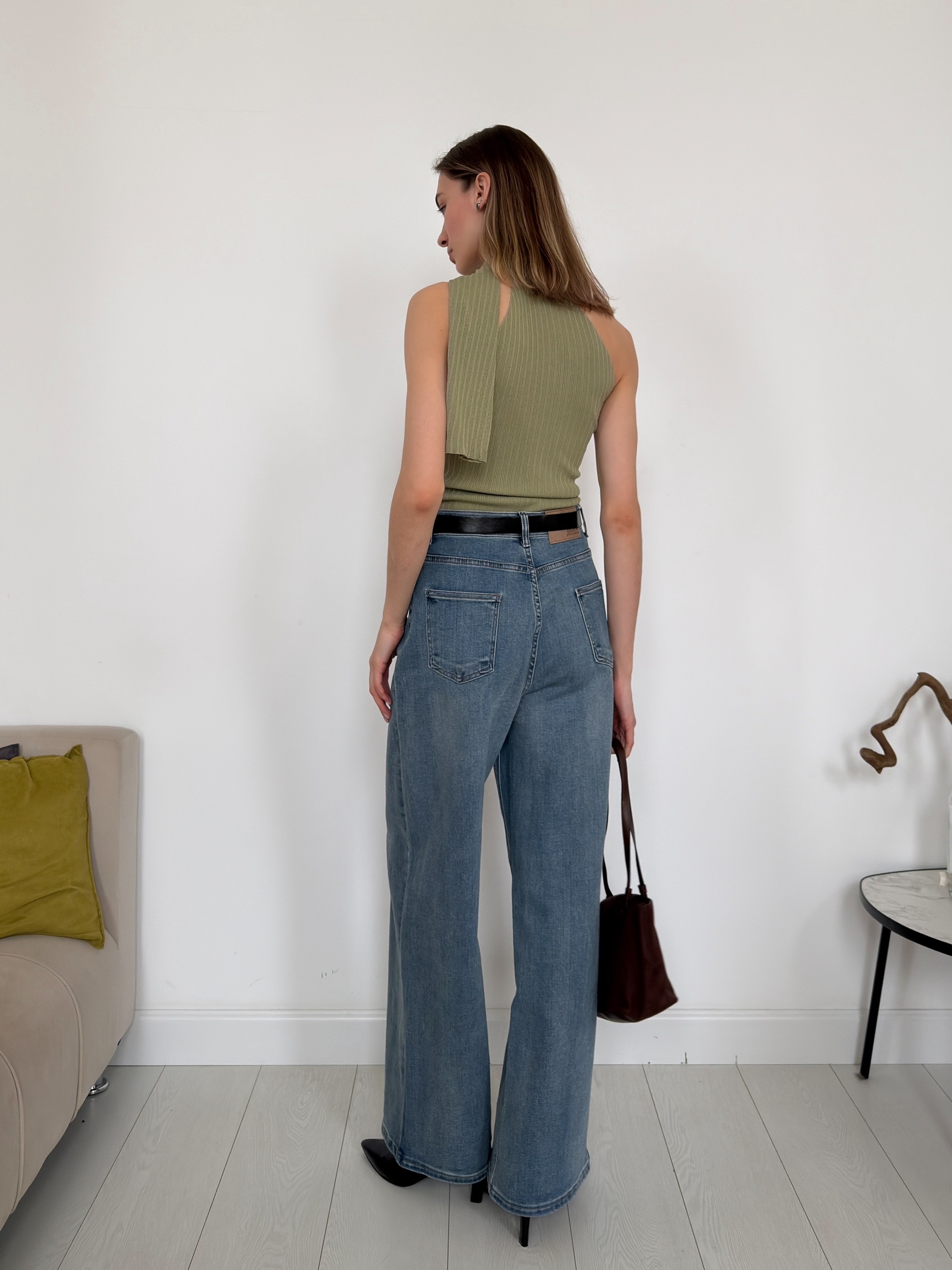 Топ с шарфом 422004 трикотаж