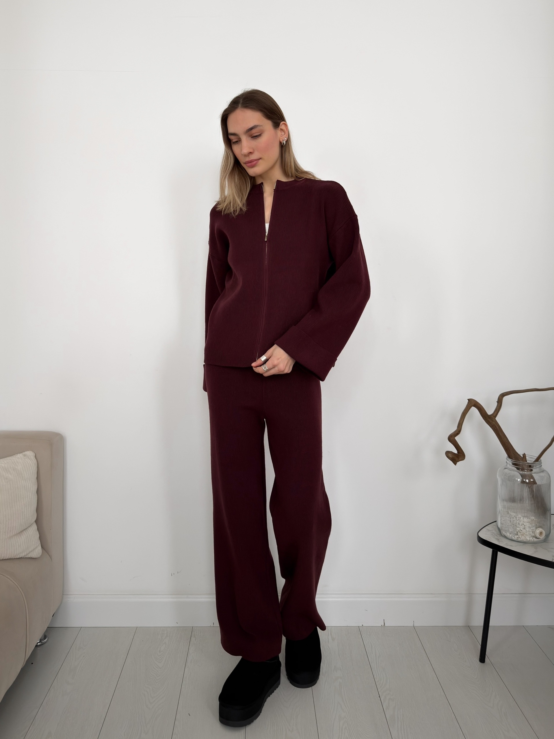 Костюм 3369 подворот на рукавах трикотаж