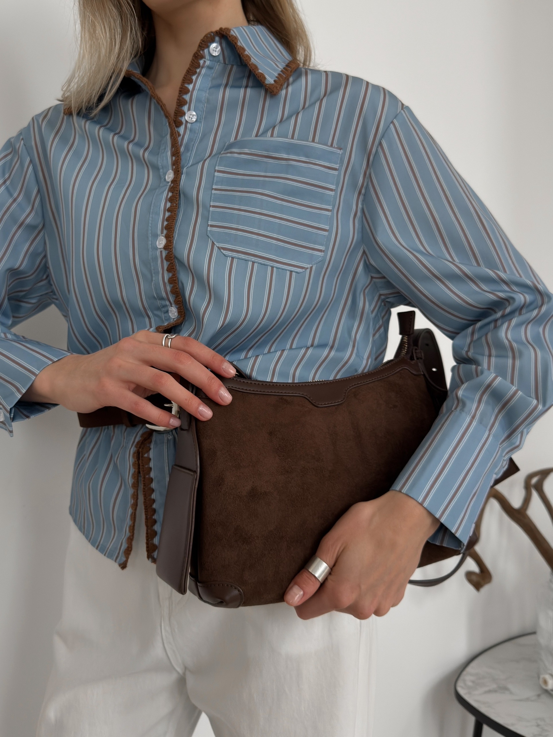 Сумка замша 6207 кожаный ремень