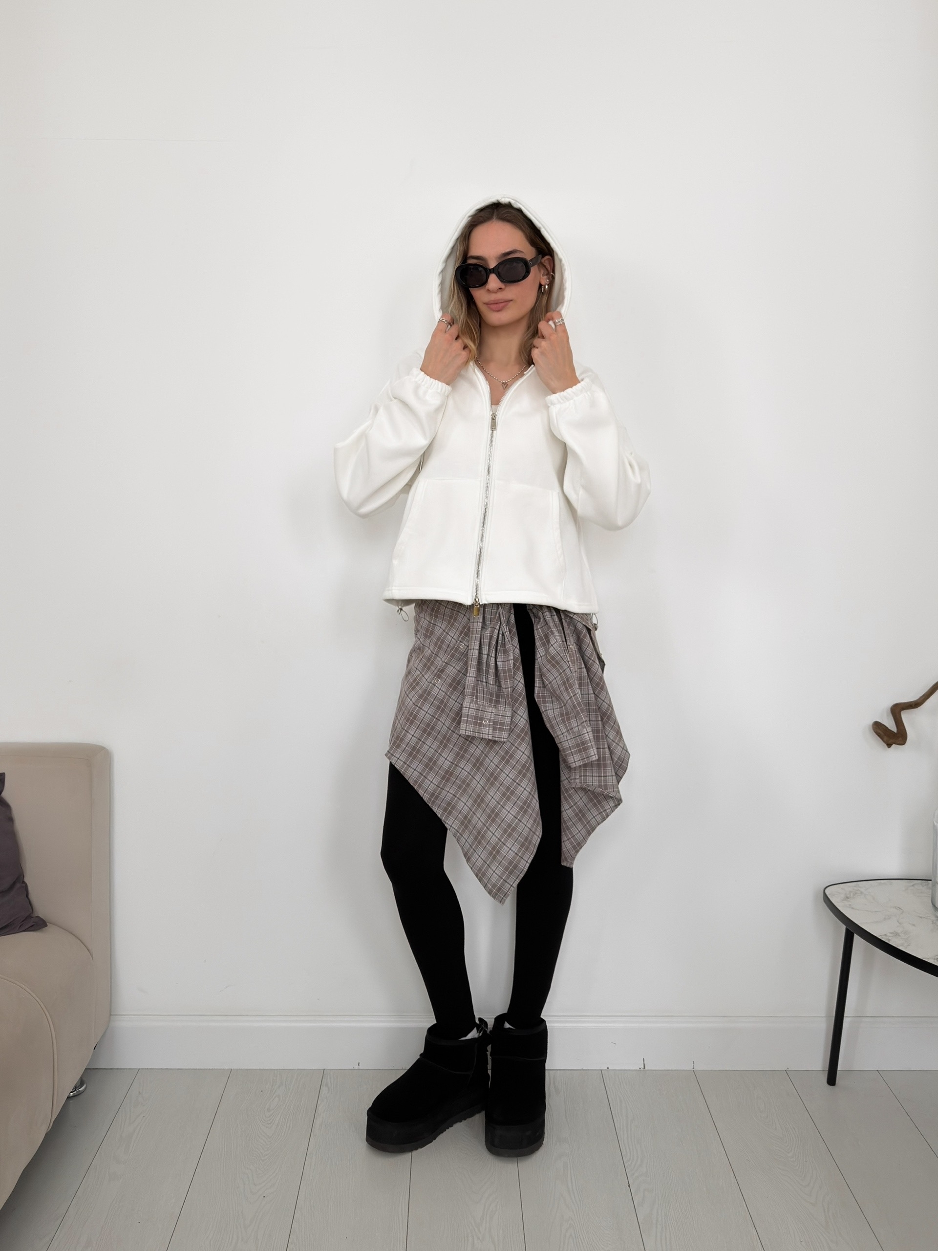 Худи Korea 1209  флис затяжка