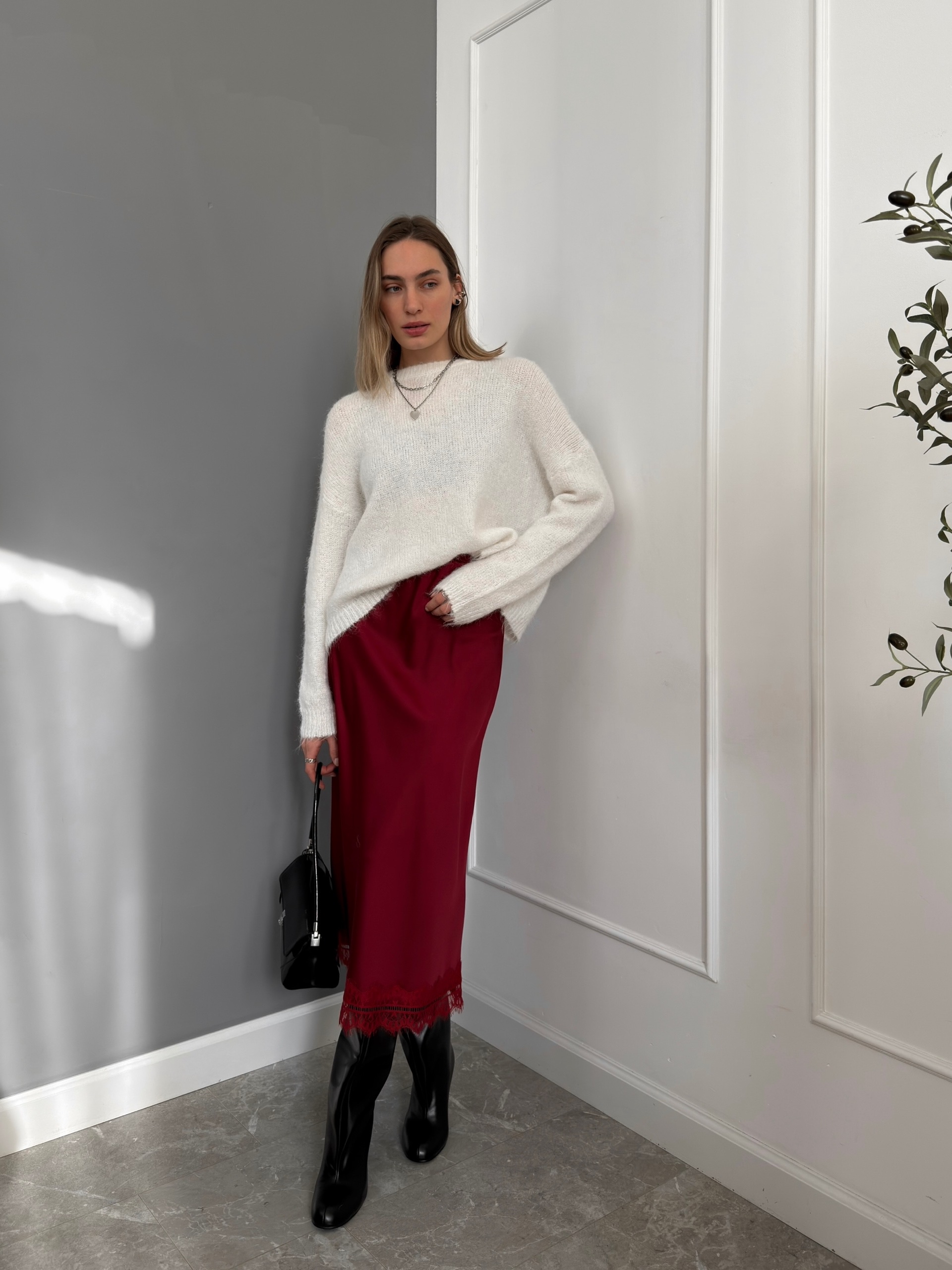 Юбка ASMI рюши атлас