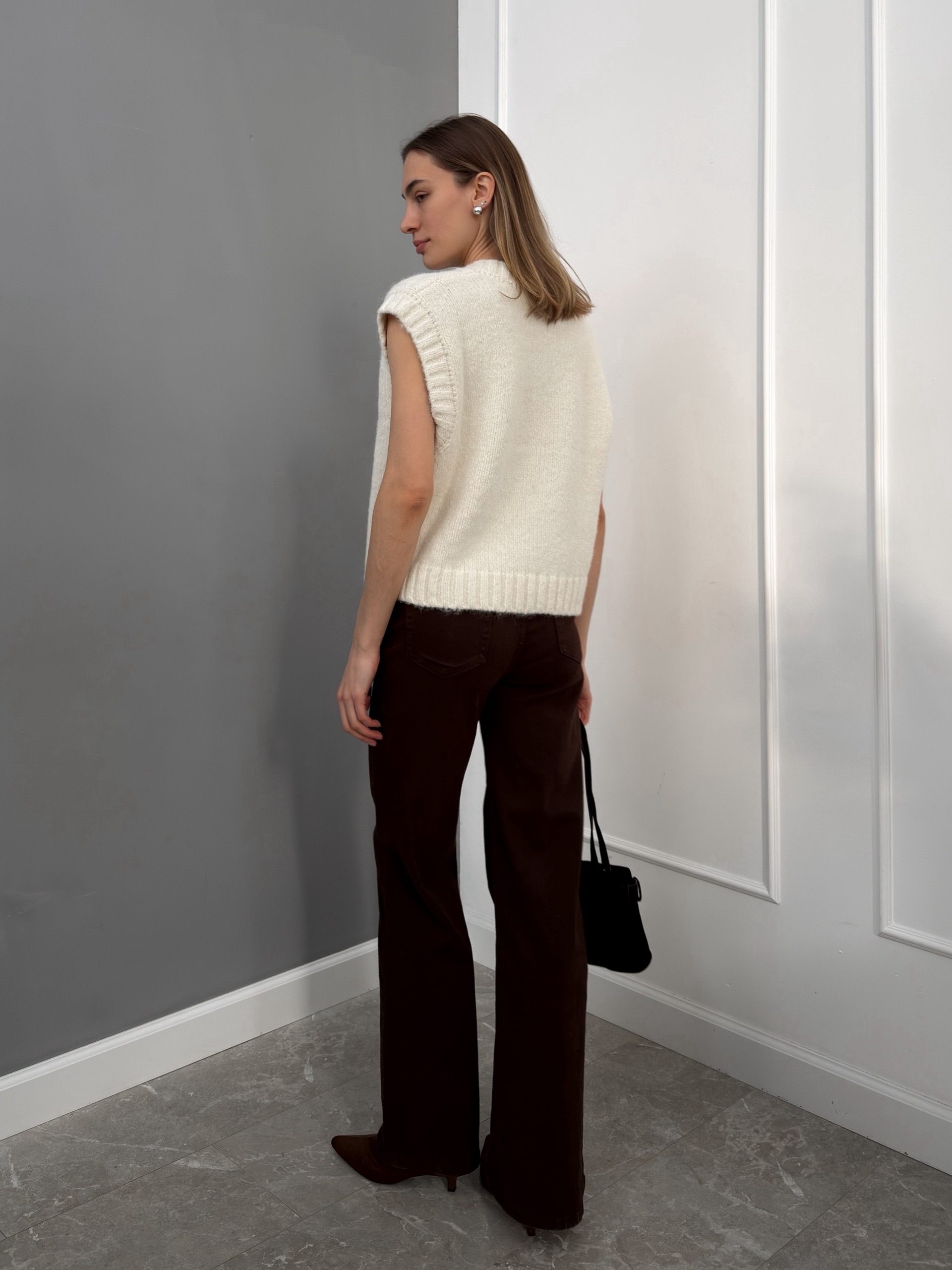 Жилетка Jiaohan М1255 крупная вязка