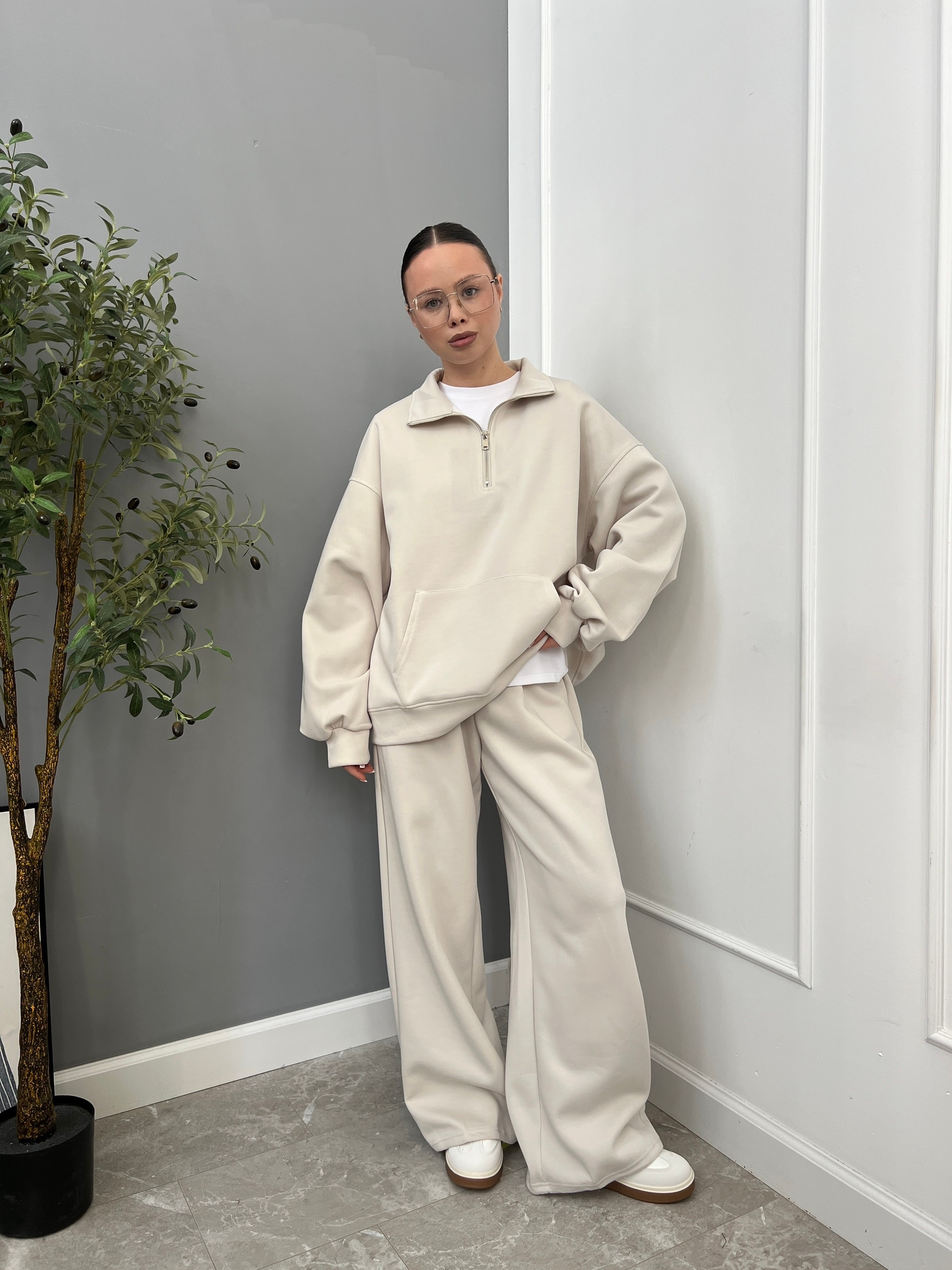 Костюм W9452 свитшот на замке+джоггеры