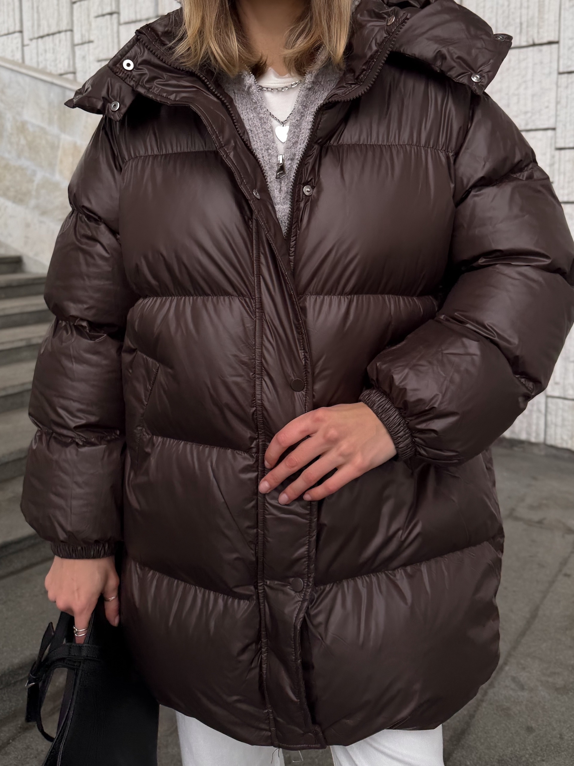 Куртка W5920 прямая средняя длина