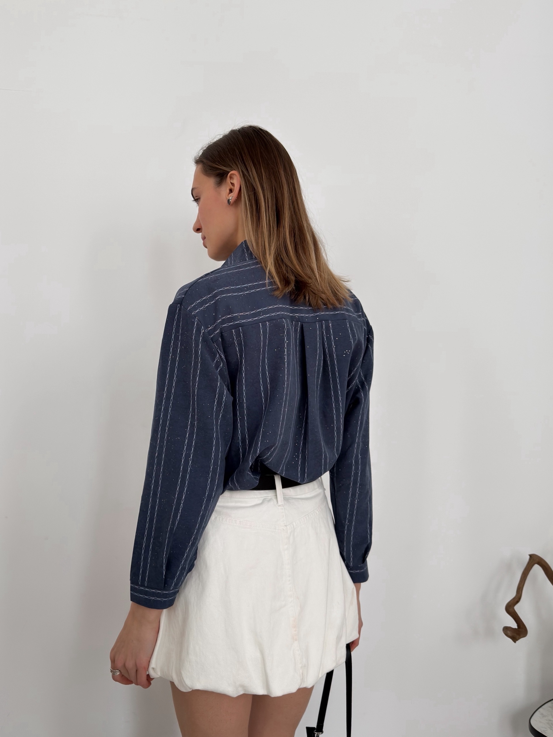 Рубашка OY 184 узор+ блестки