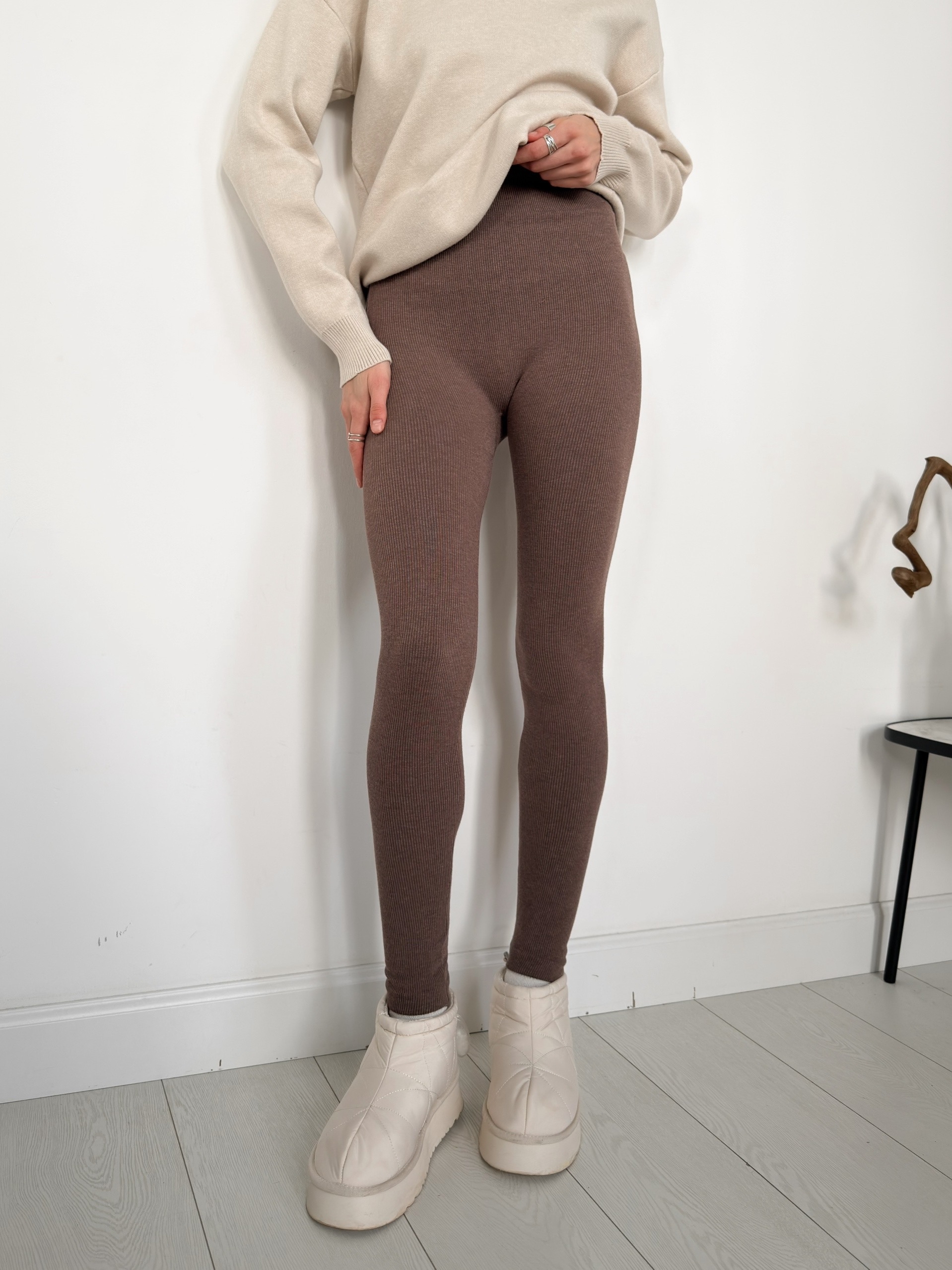 Леггинсы Dover 955  в рубчик мех