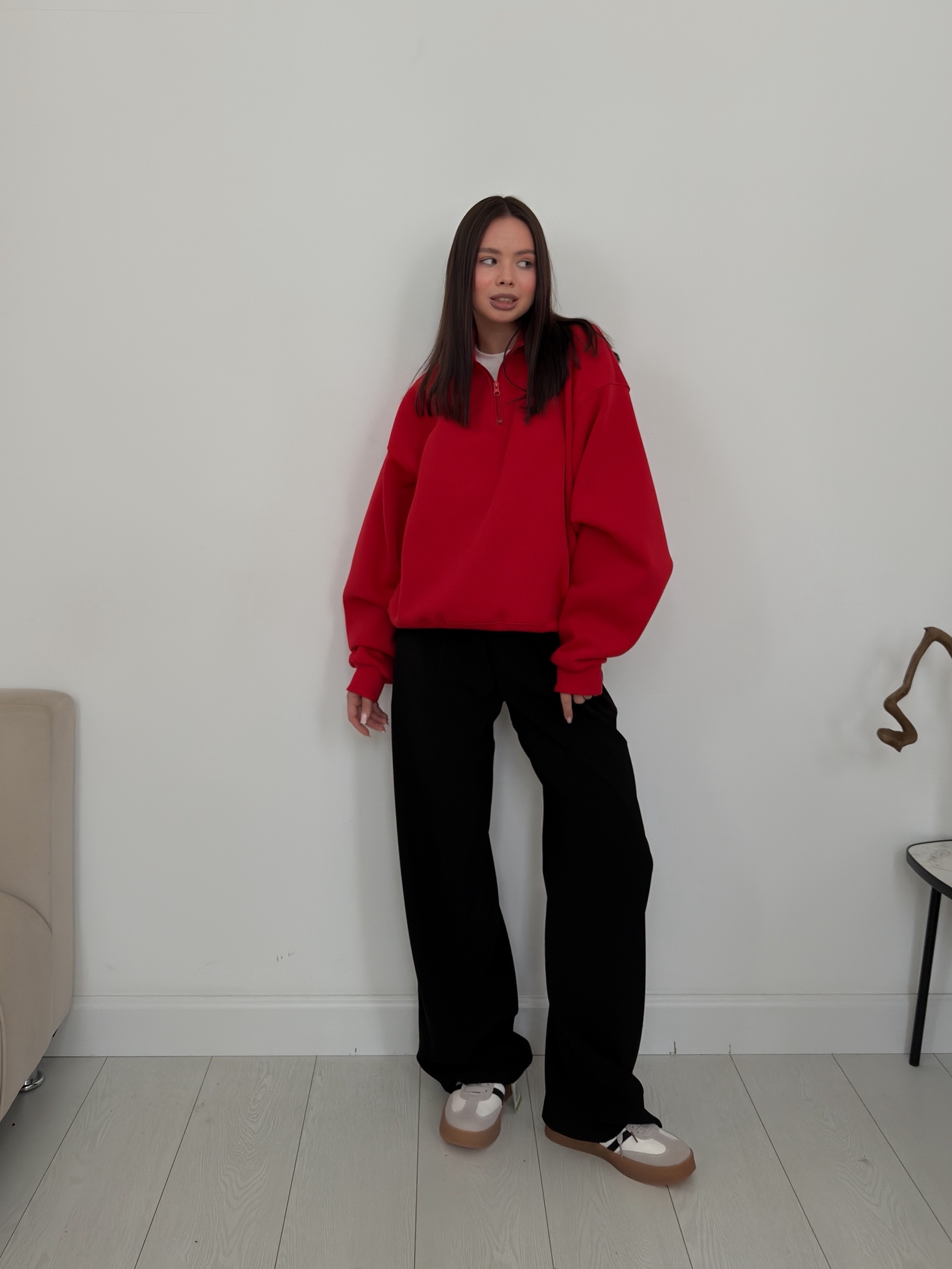 Свитшот 33Code 908 ворот на молнии флис