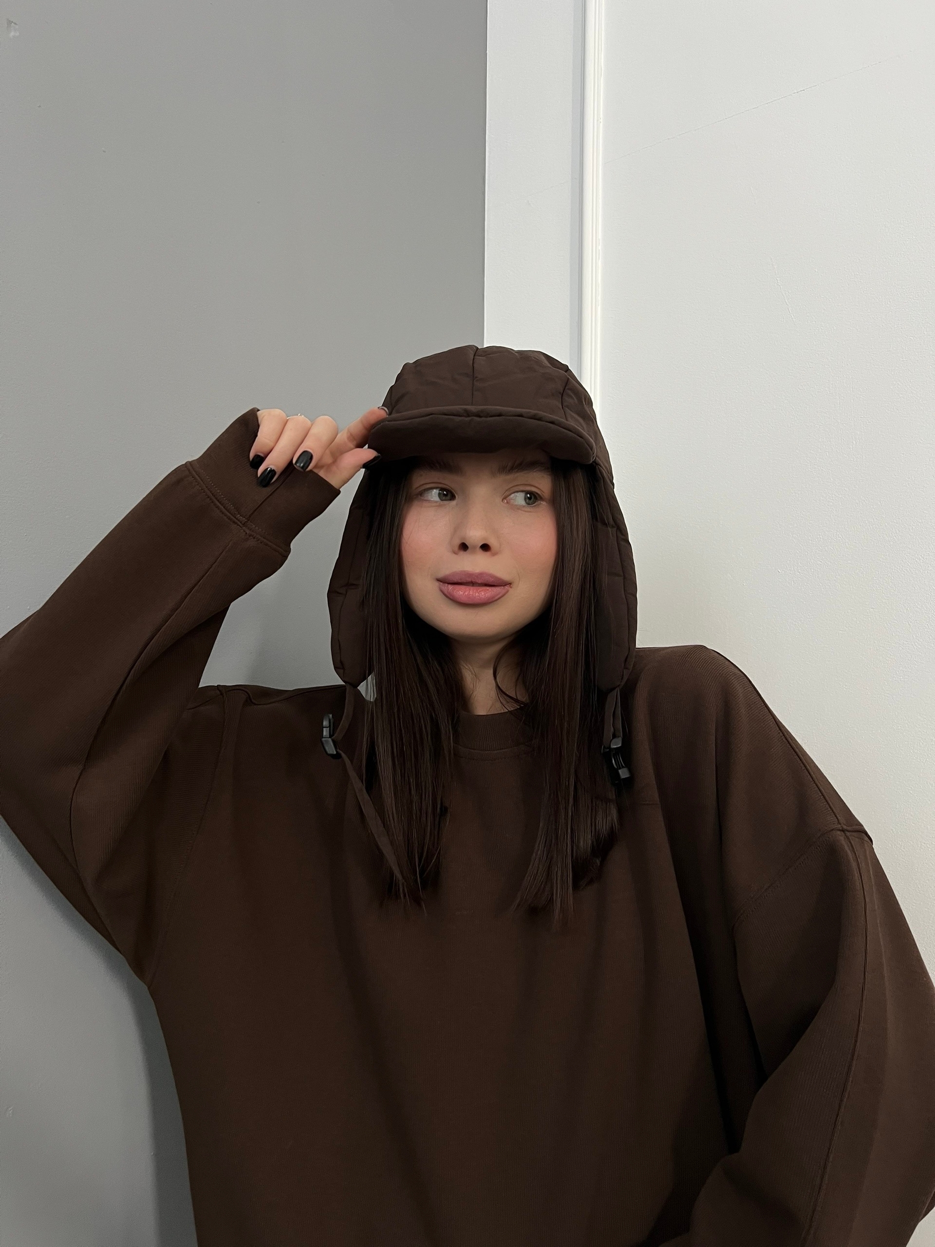 шапка ушанка The hong ba  болоньевая