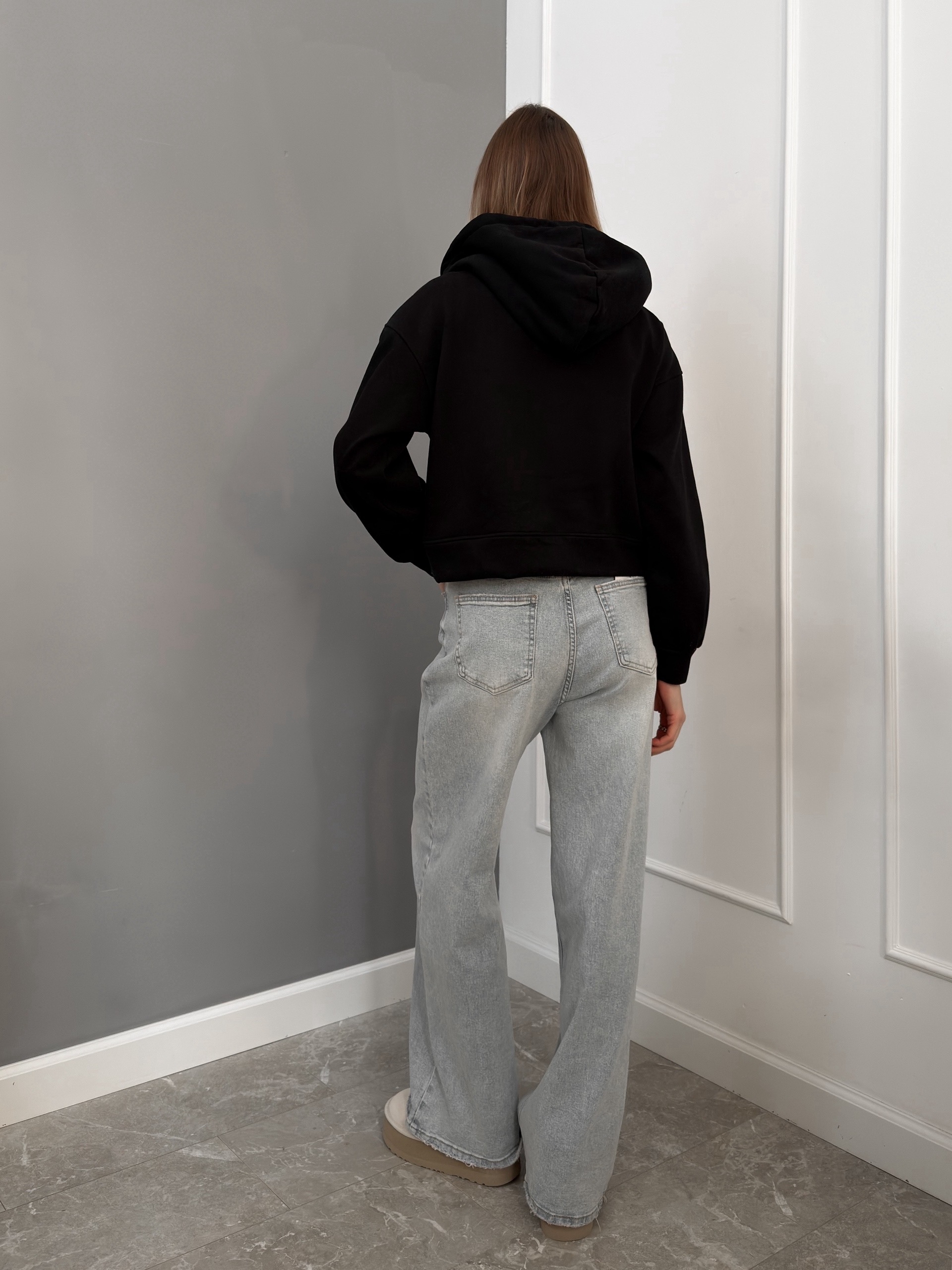 Худи W9095-1 на молнии флис