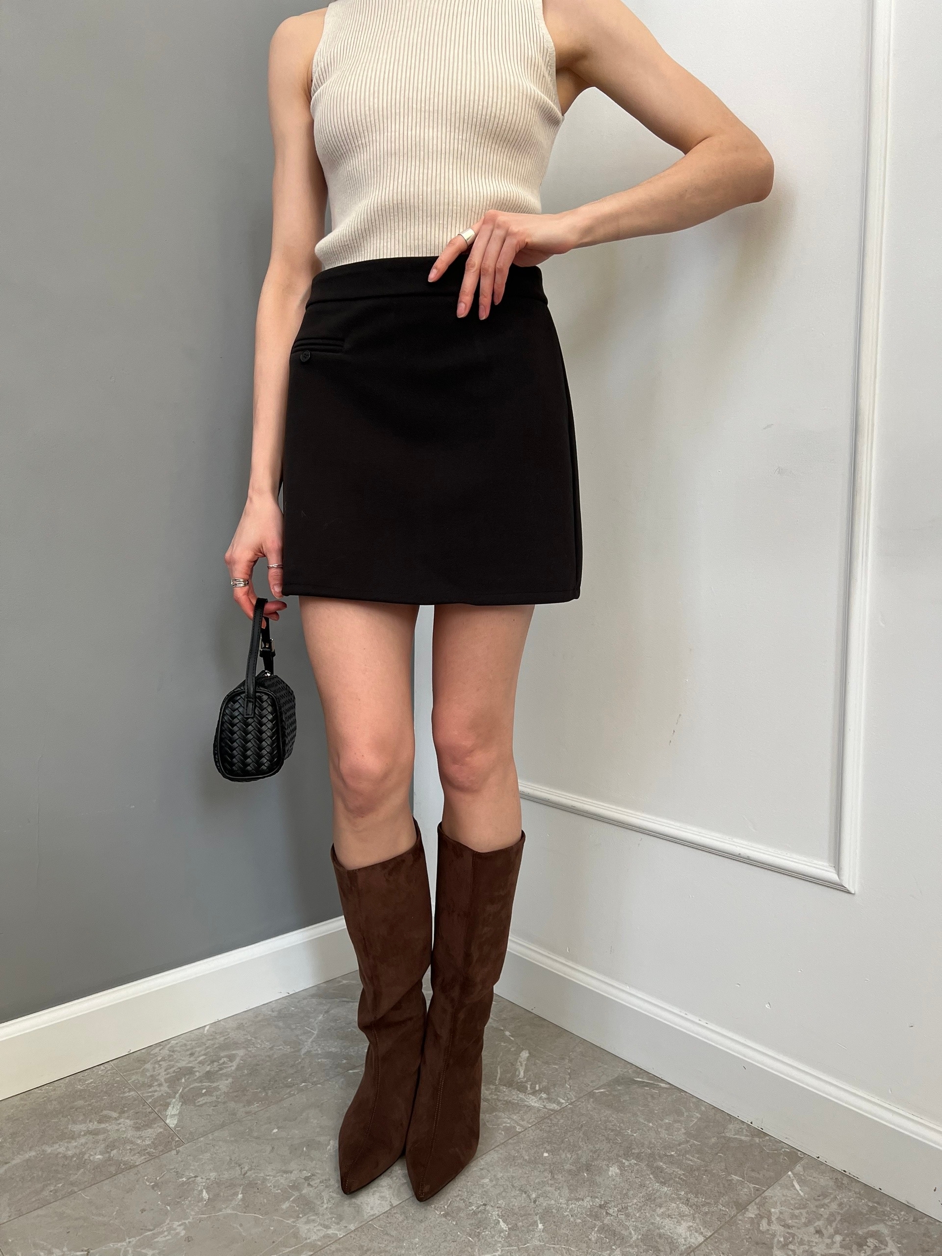 Юбка мини 5616  кармашек