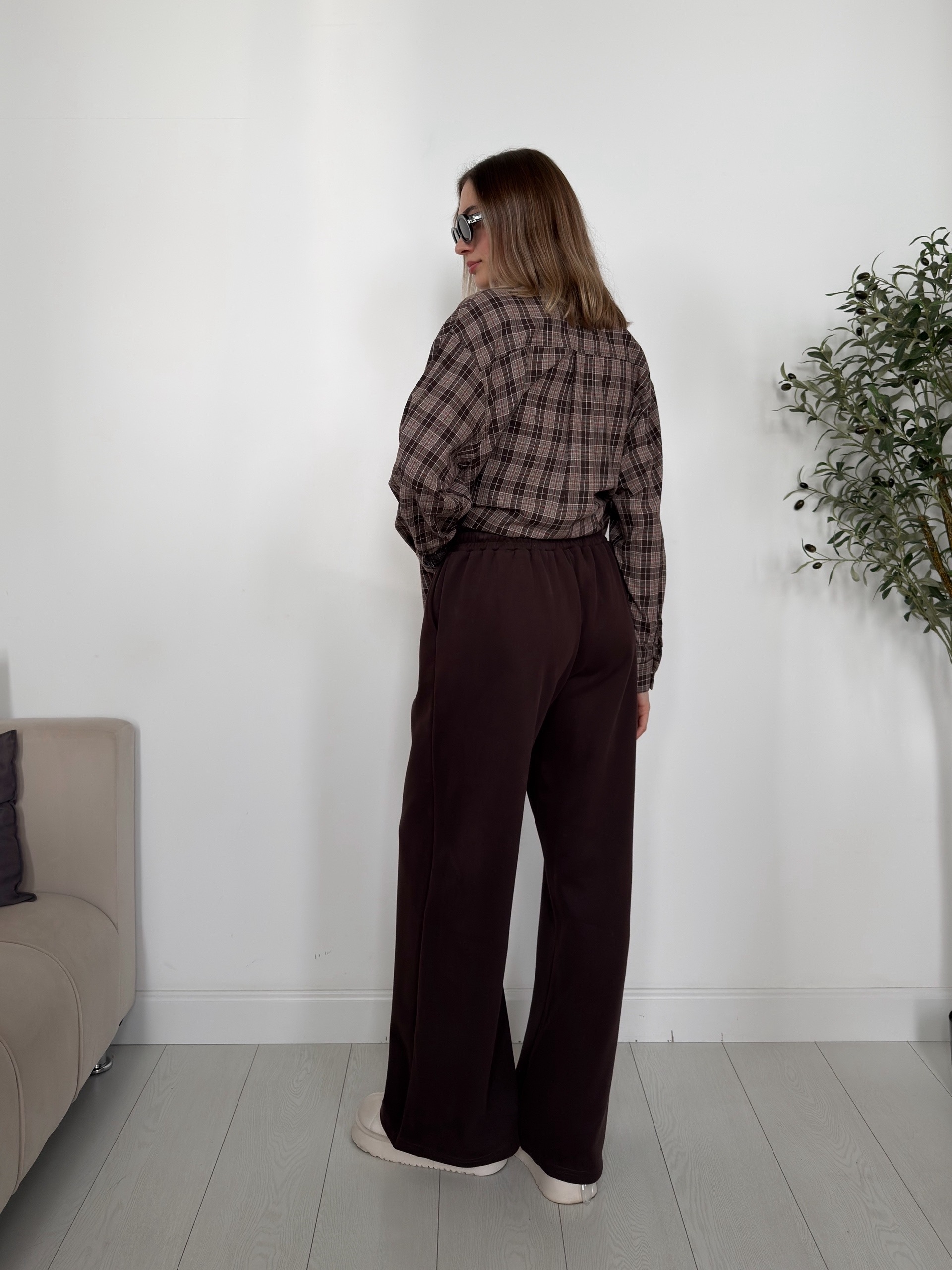 Джогеры W 6689-1 флис