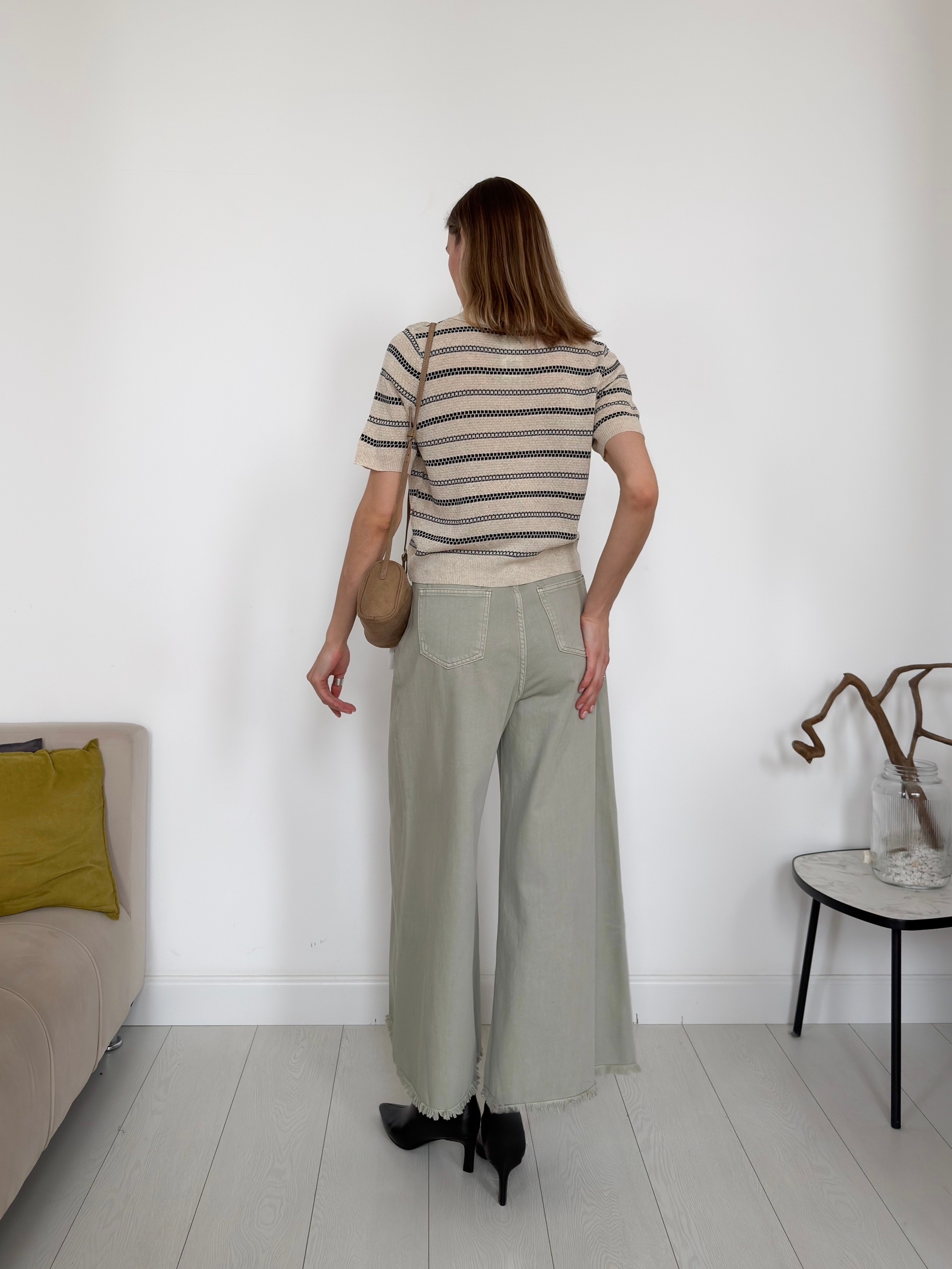 Джинсы ooh-hha 0218 широкие необработанный край