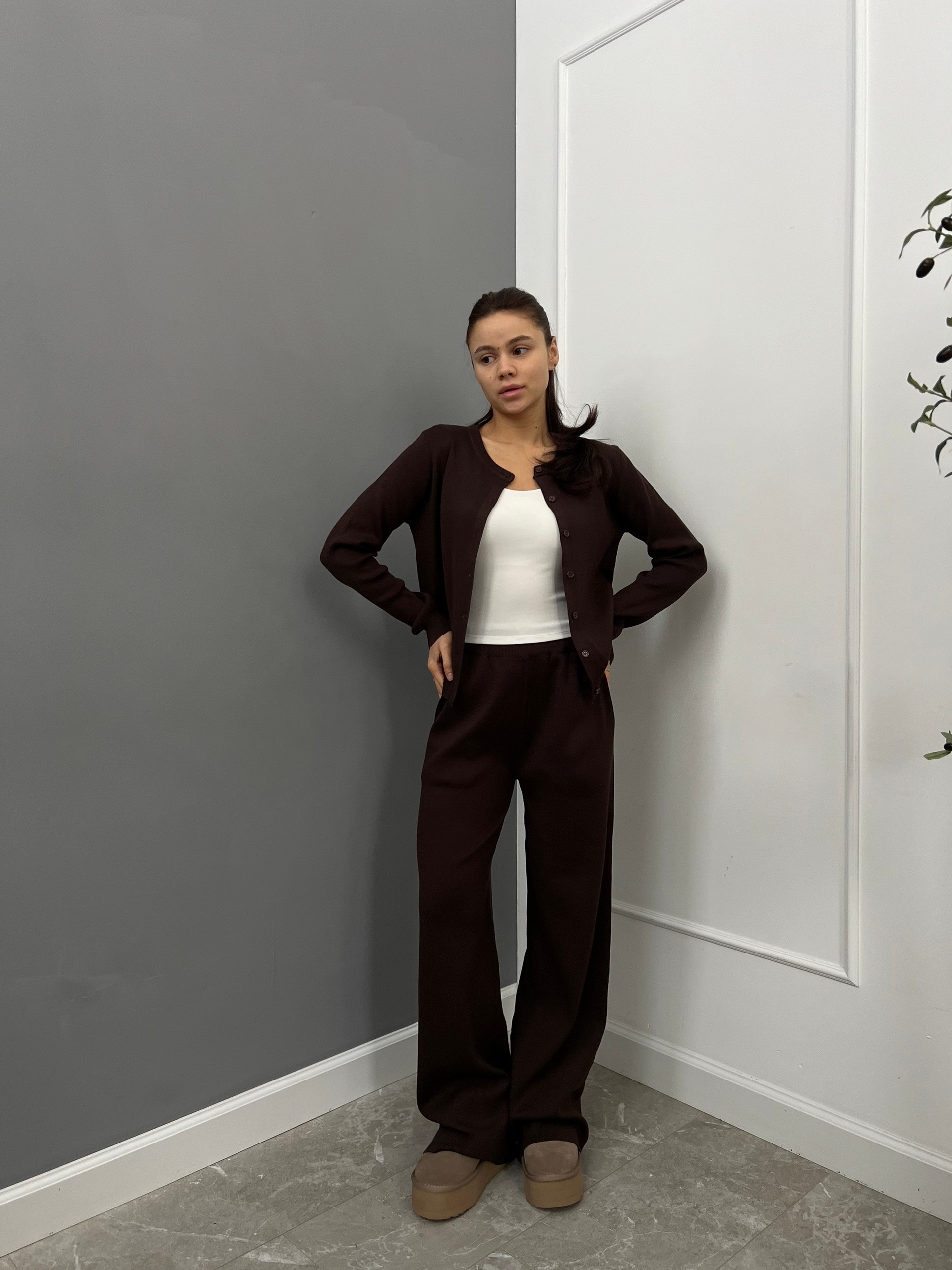 Костюм трикотаж 9042 джемпер на пуговках