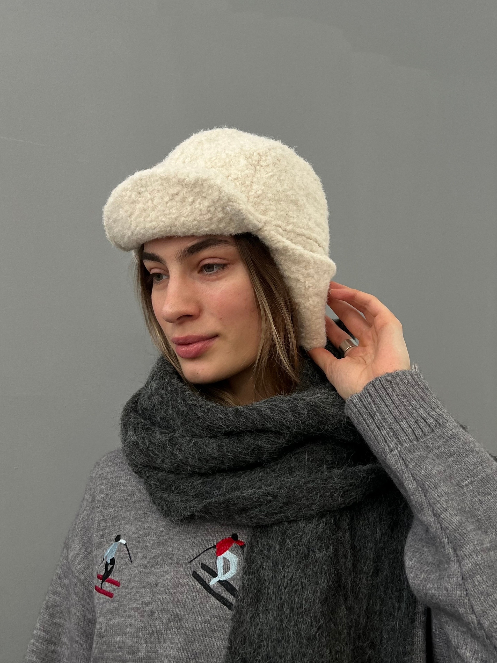 шапка ушанка флис барашек