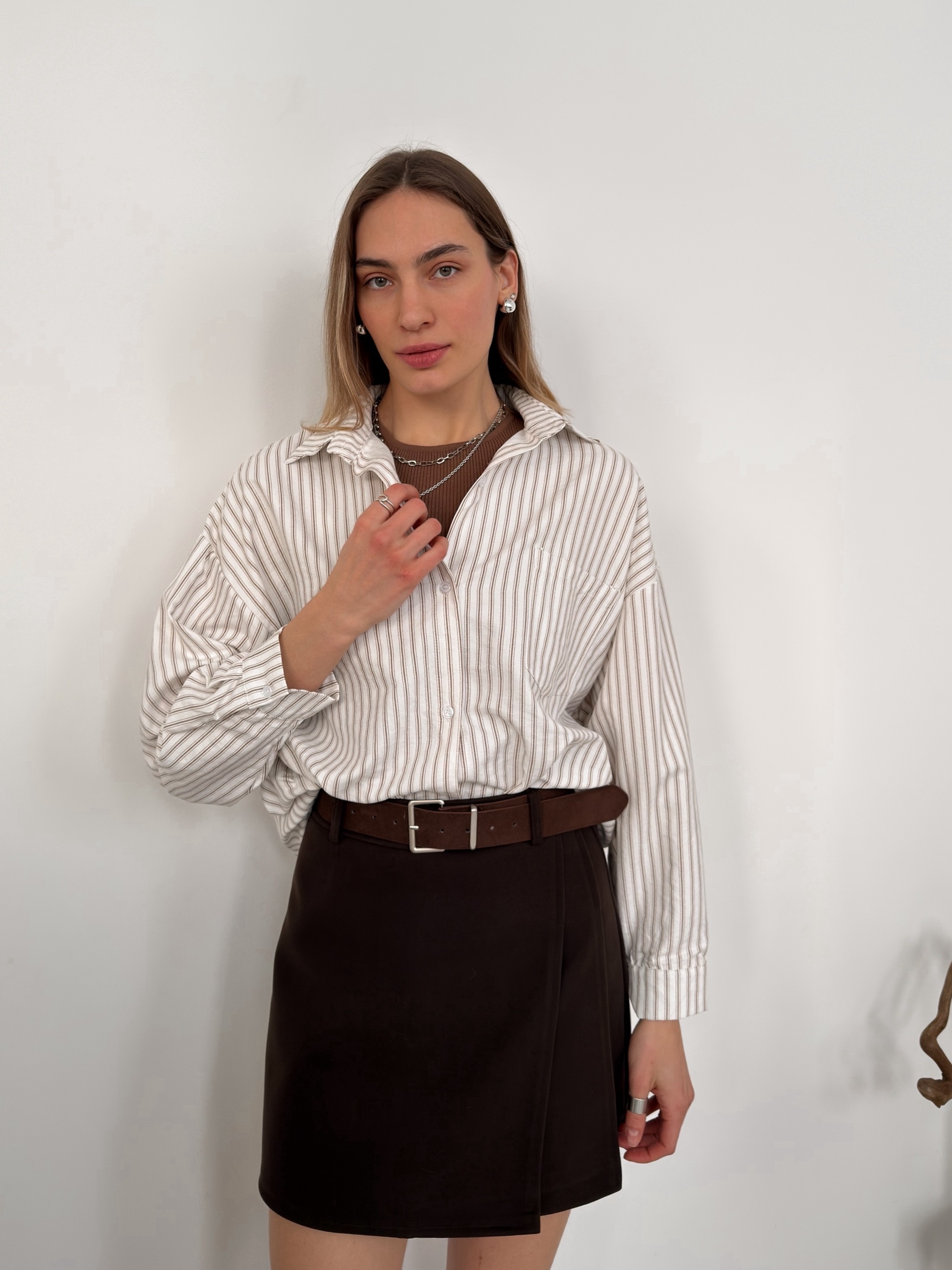 Рубашка Chuangxijidi 9791 в полоску