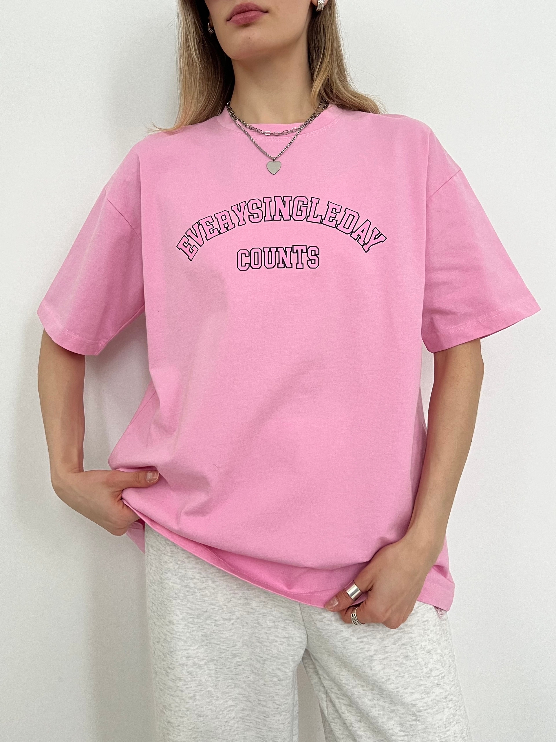 Футболка NJ 1883  Everysingle day оверсайз