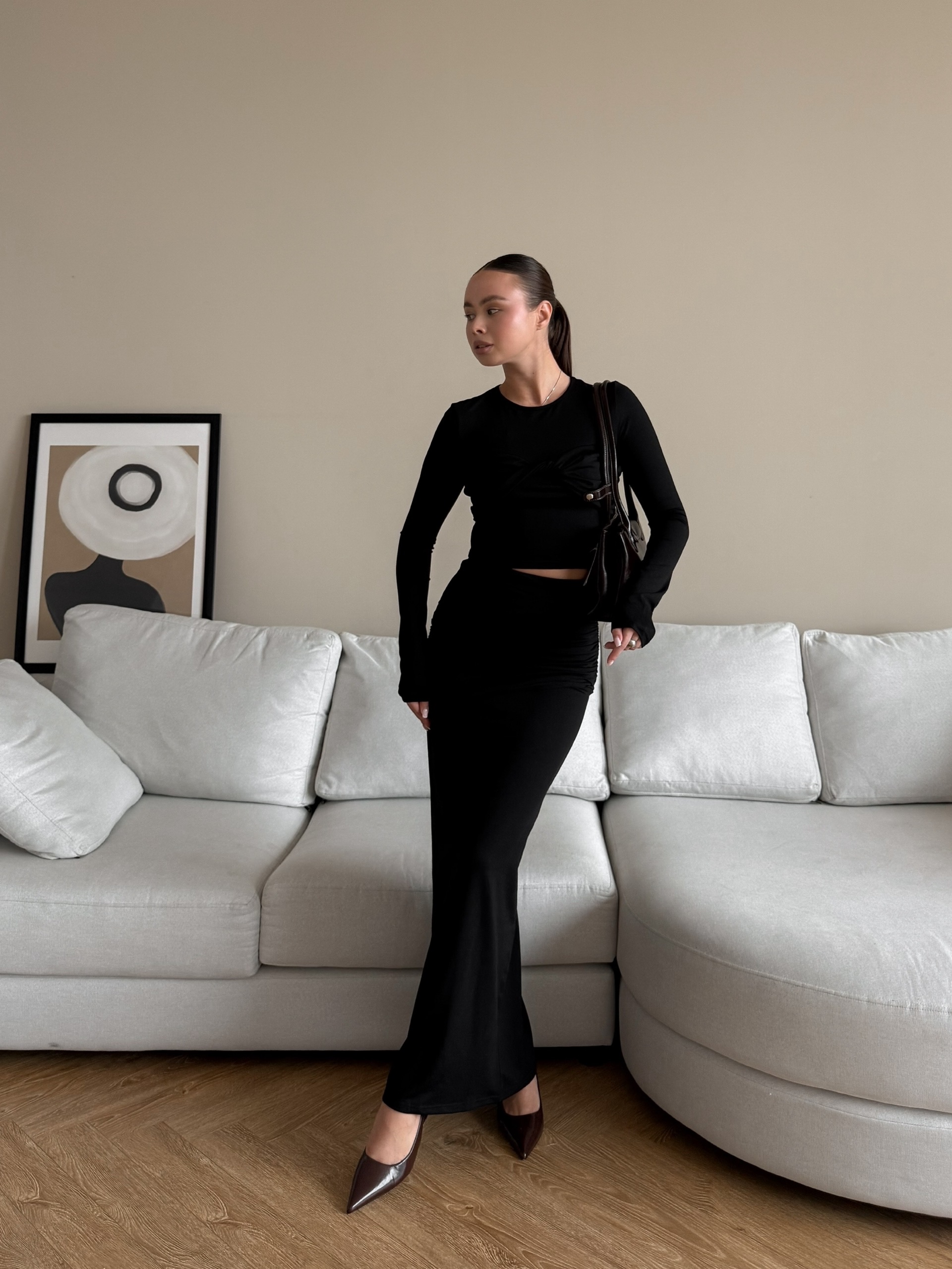 Костюм Casual 520 сборки лонгслив+юбка