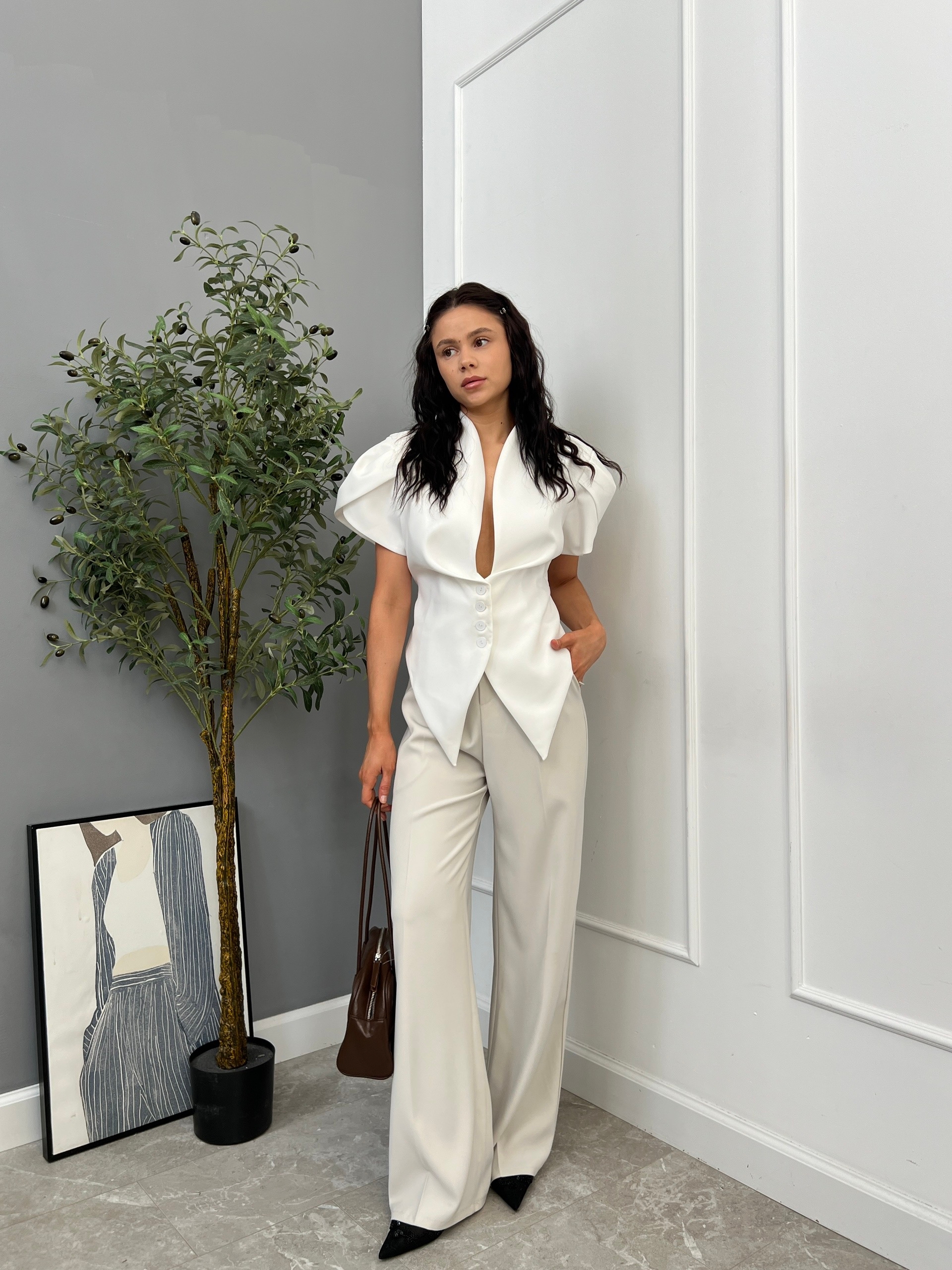 Блуза Cama clo 008 завязки на спине