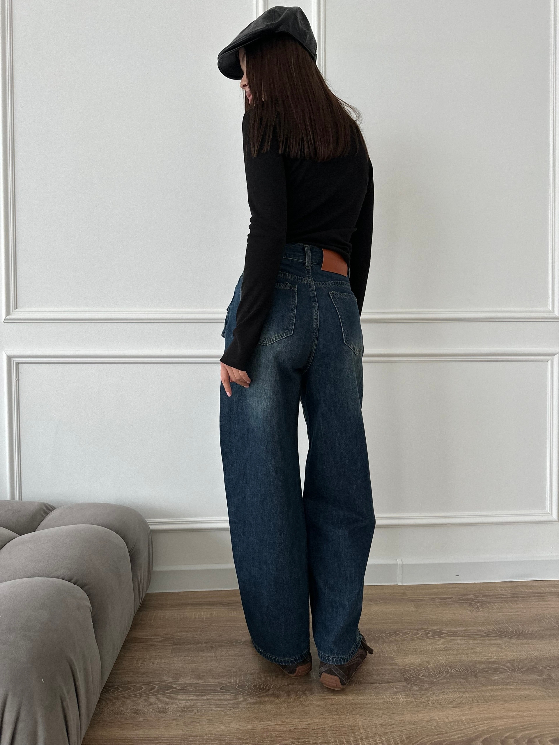 Джинсы YJY 317 декор кармашек