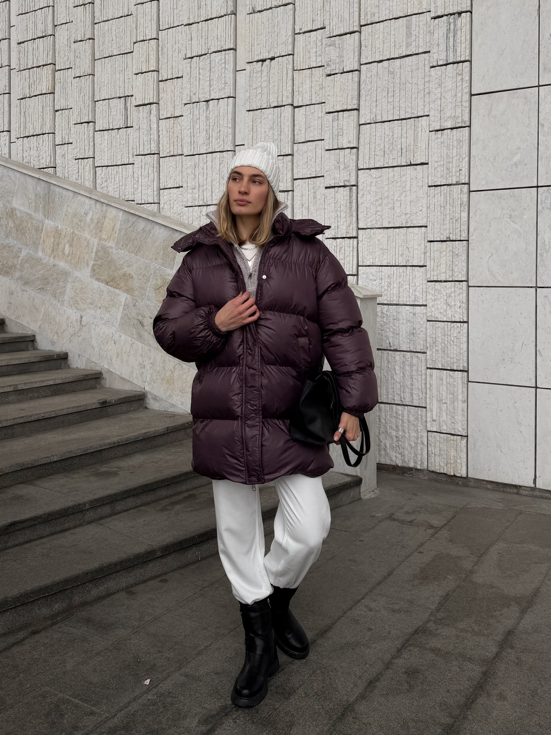 Куртка W5920 прямая средняя длина