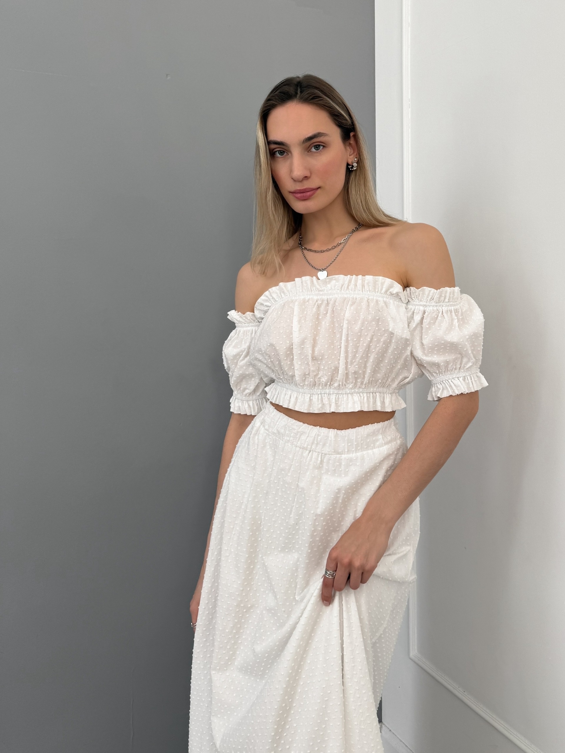 Костюм AiZmode 14 топ с рукавами+юбка макси
