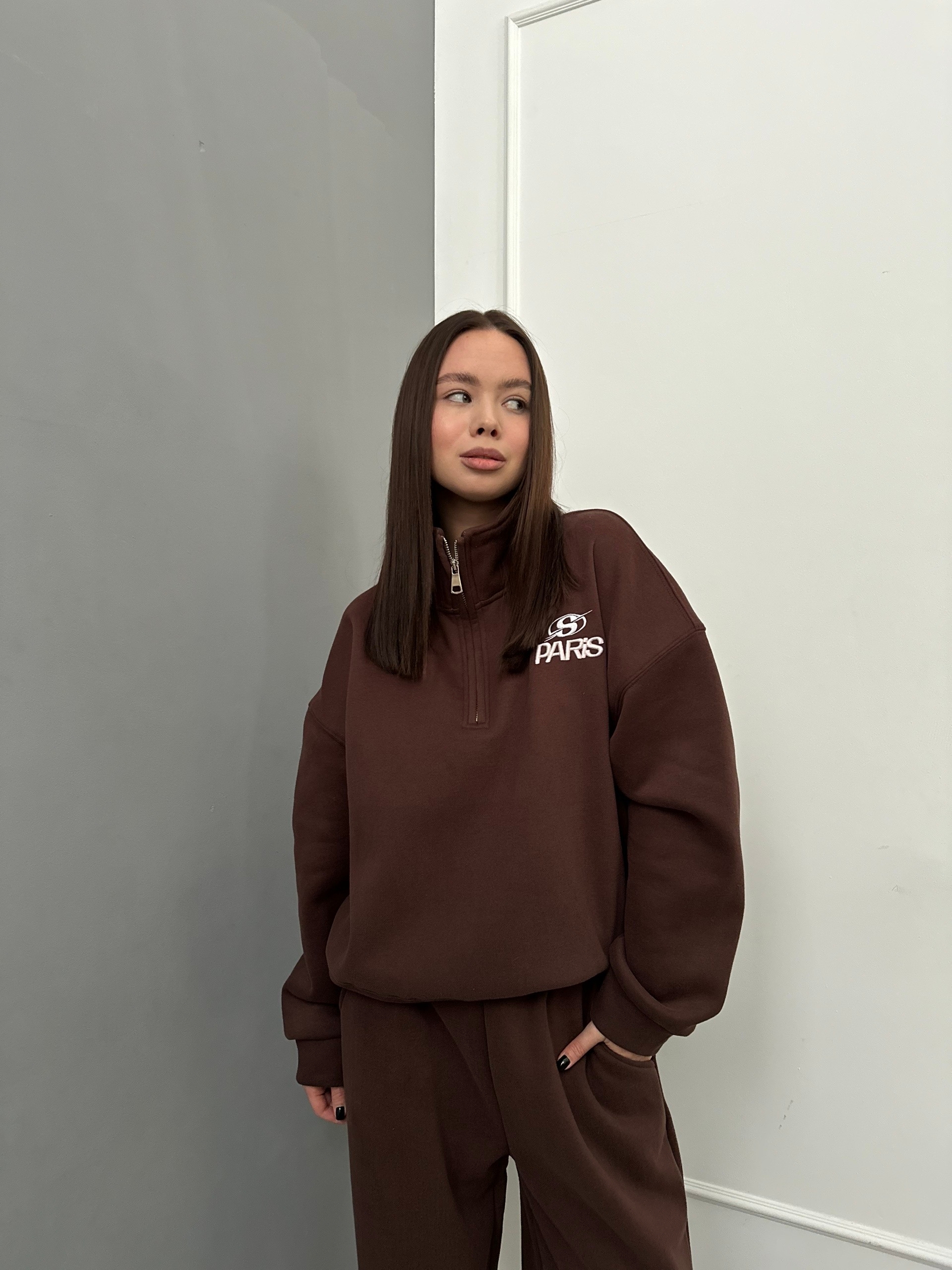 Костюм Korea 3075 Paris ворот на замке флис