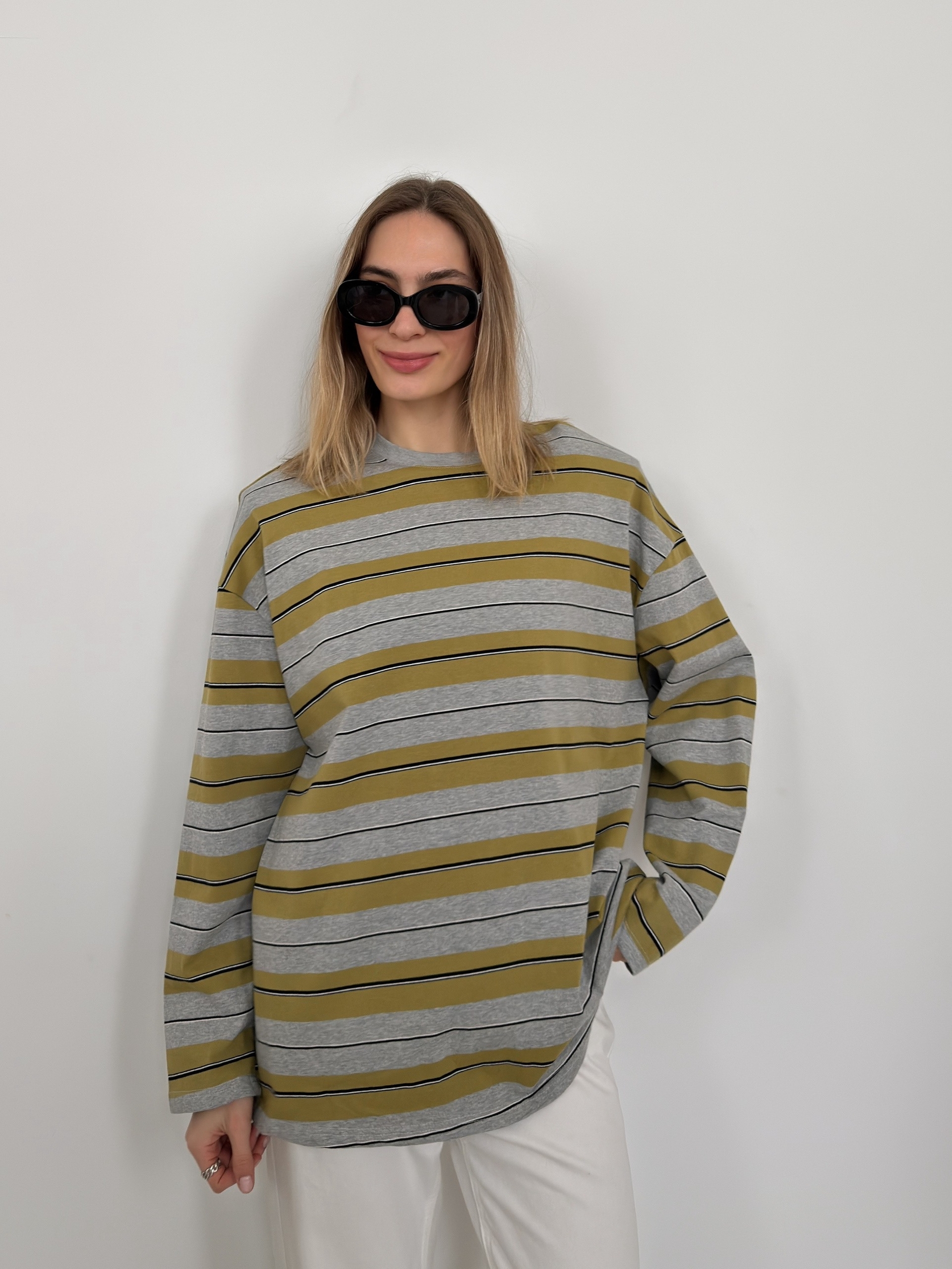 Лонгслив ROOM 25507 полоска плечи