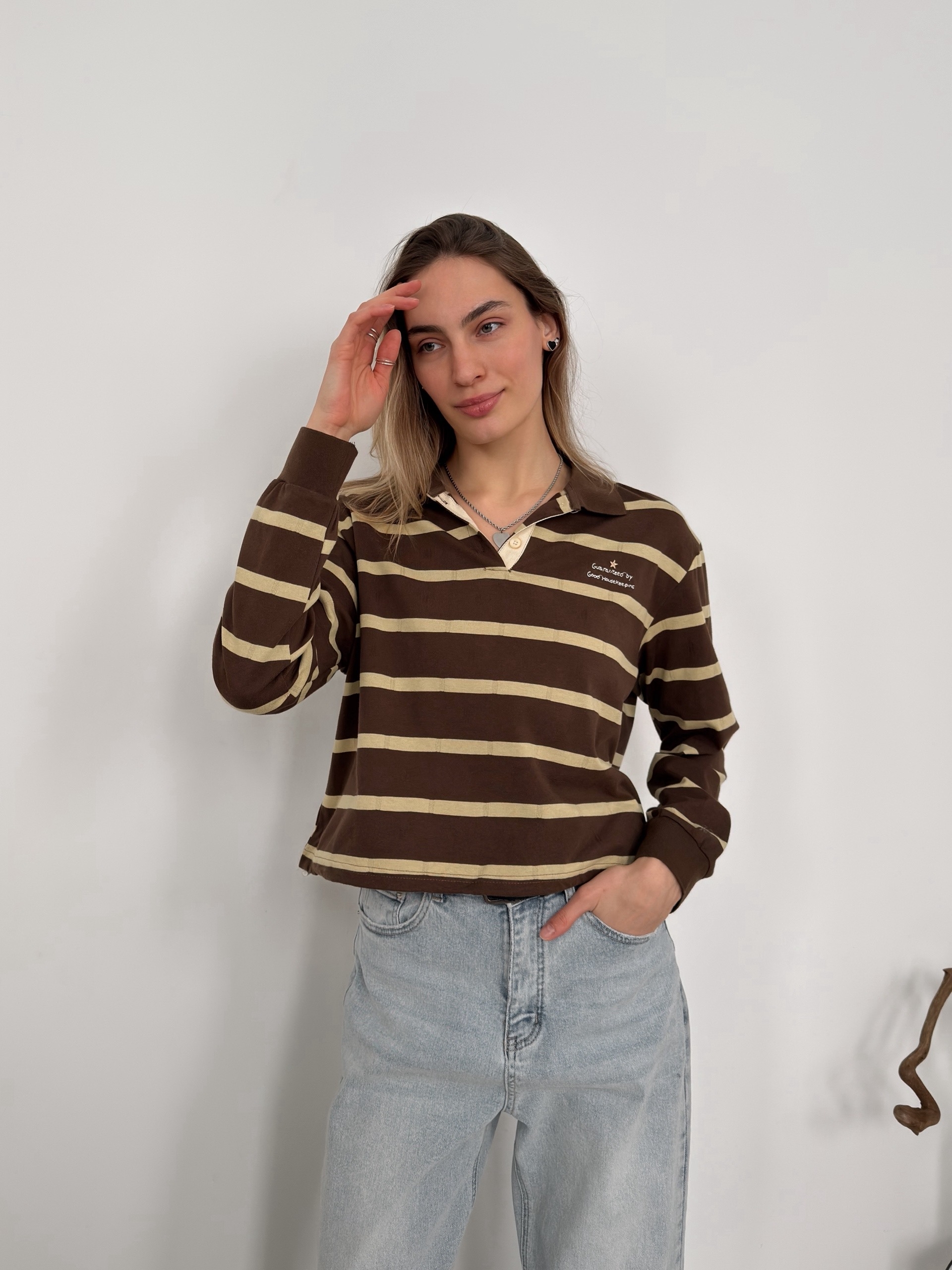 Джемпер 6770 в полоску цвет ворот