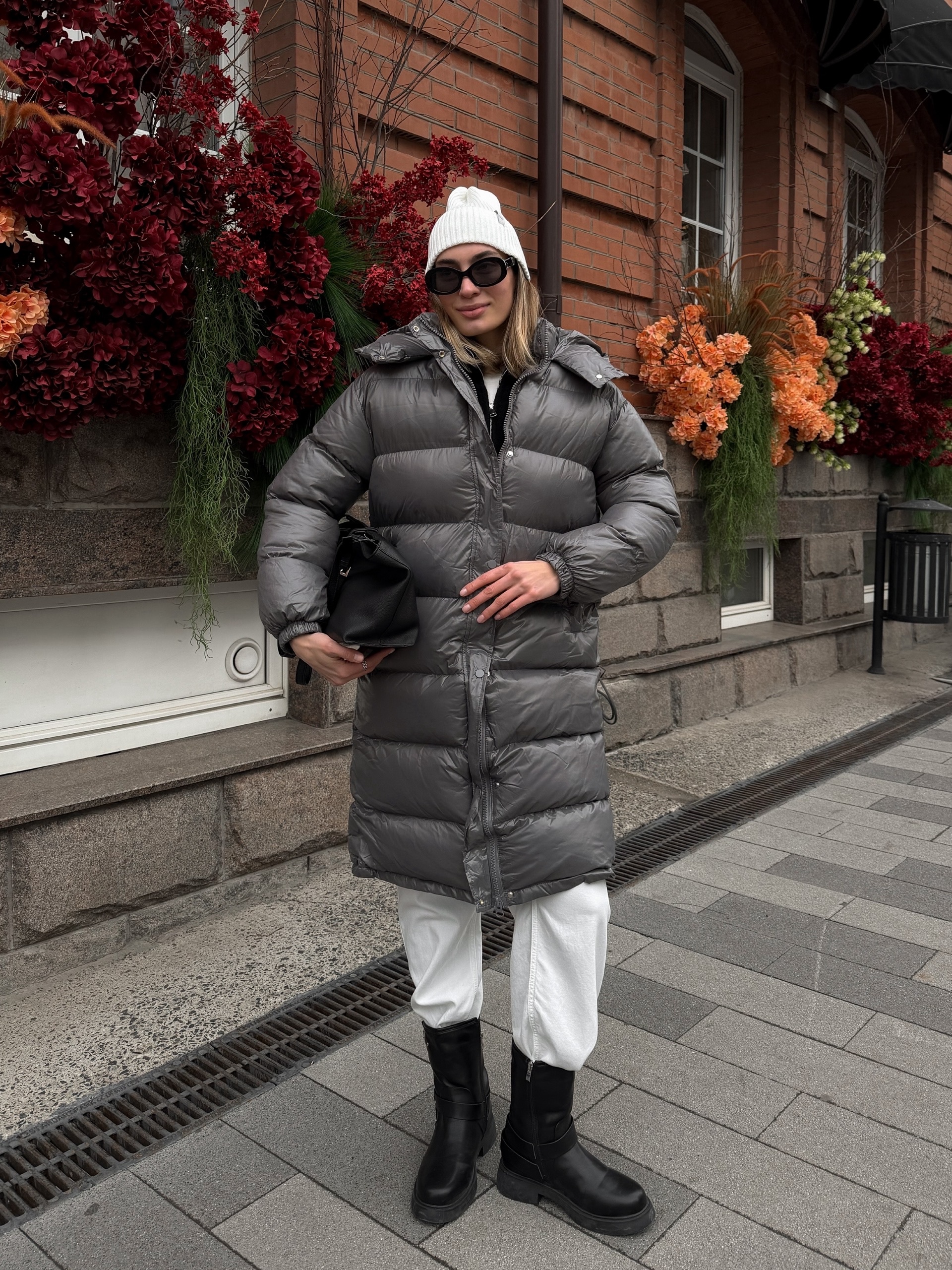 Куртка 9:30 5709 длинная глянец с капюшоном