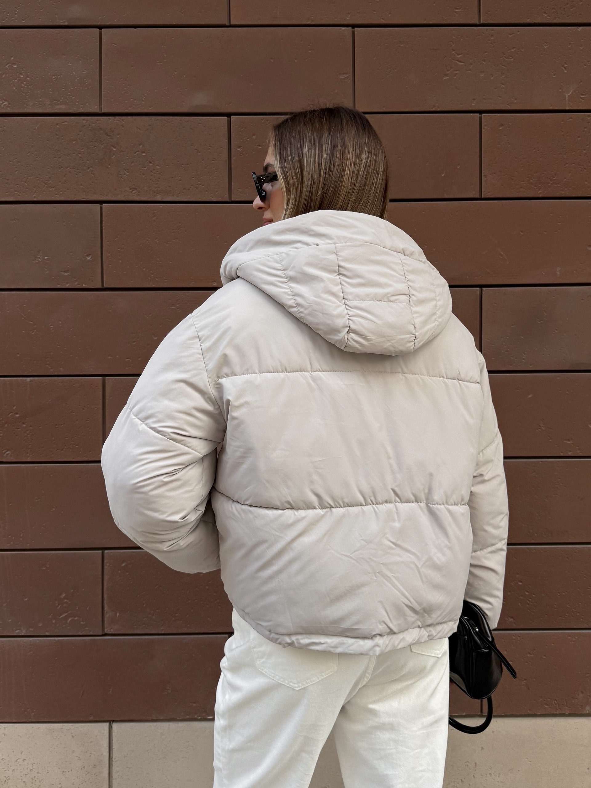 Куртка Made in korea 03 с капюшоном укороч матовая