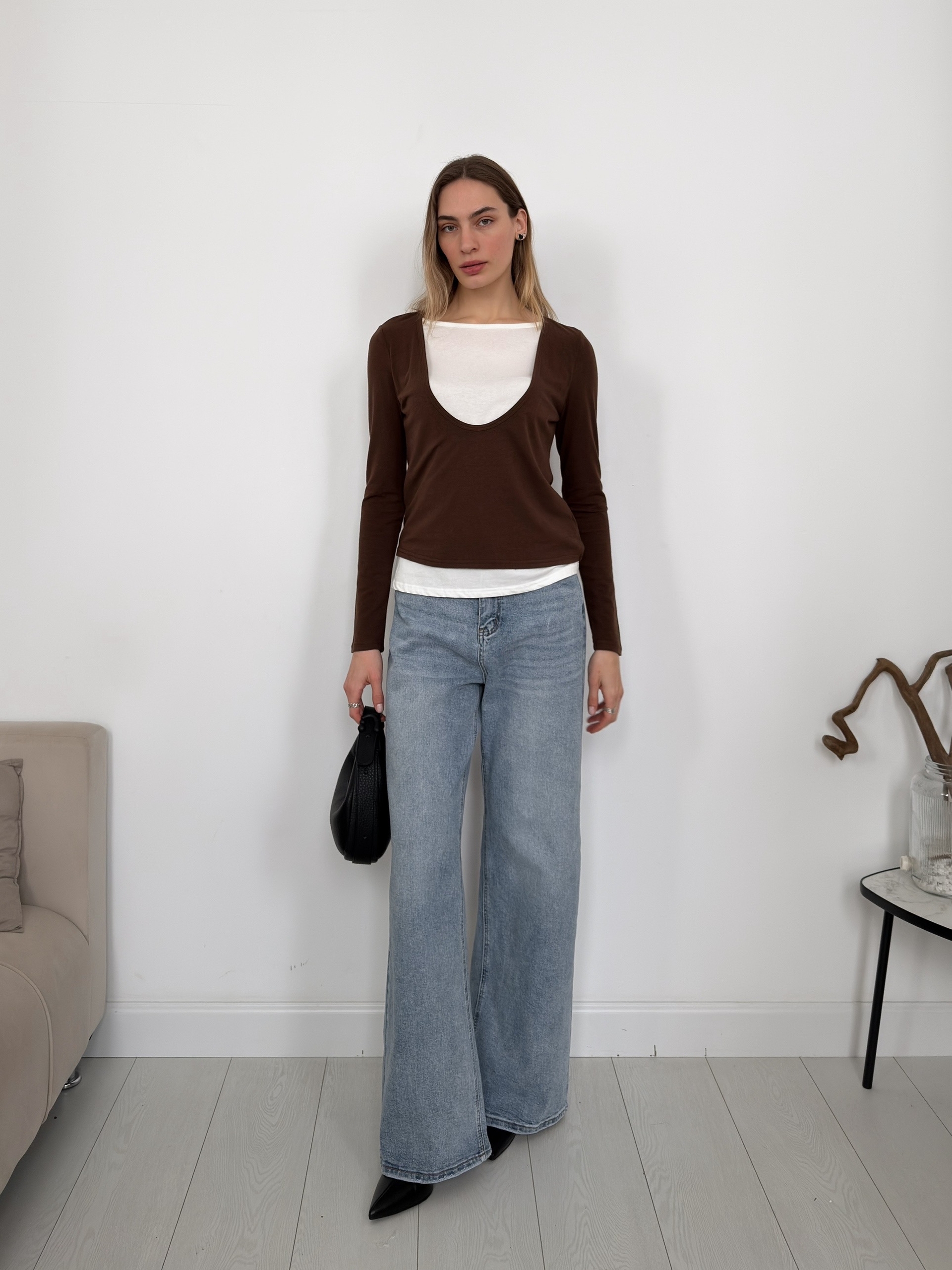 Лонгслив двойной morethan