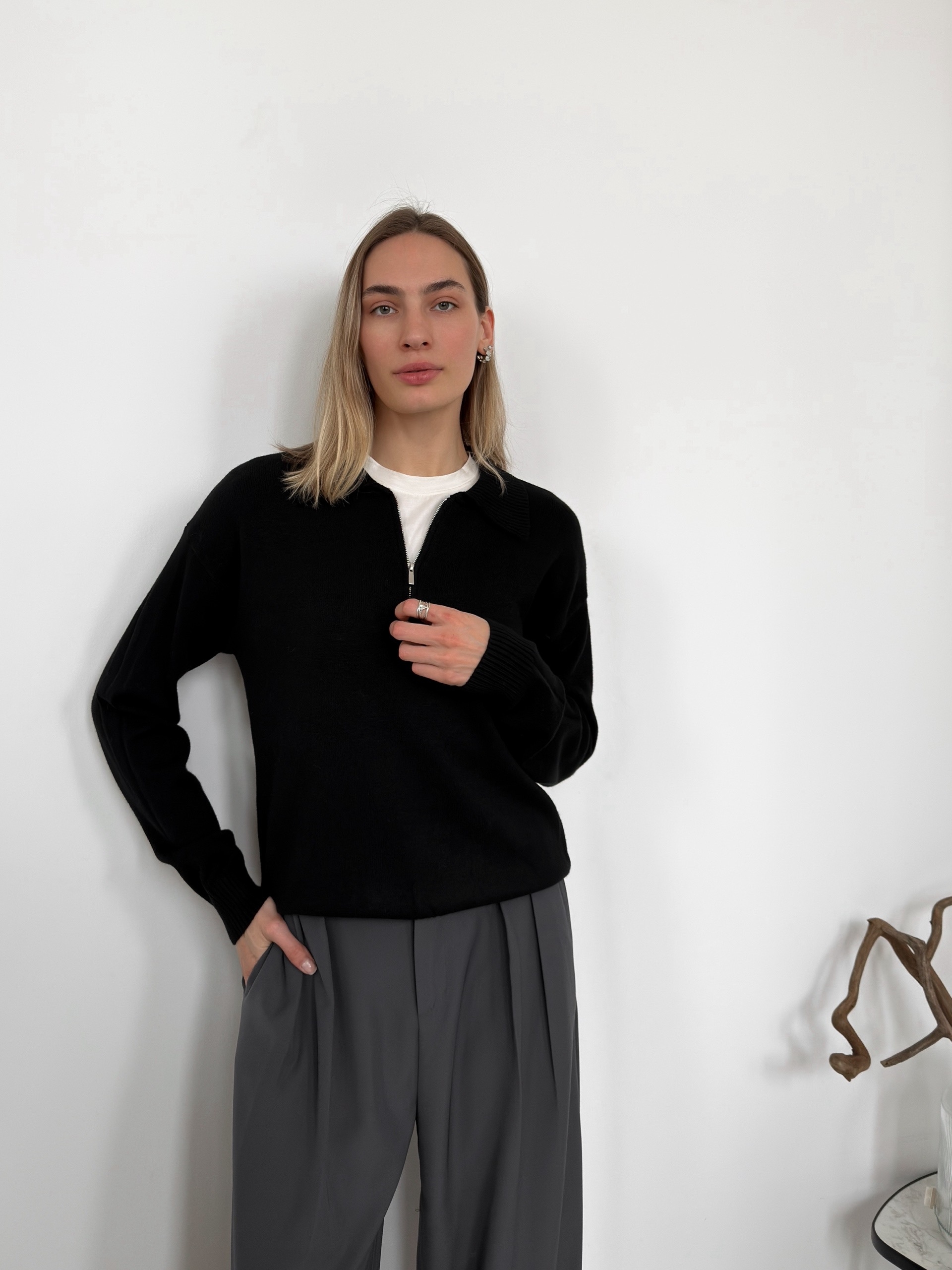 Джемпер Korea z1007 поло на замке