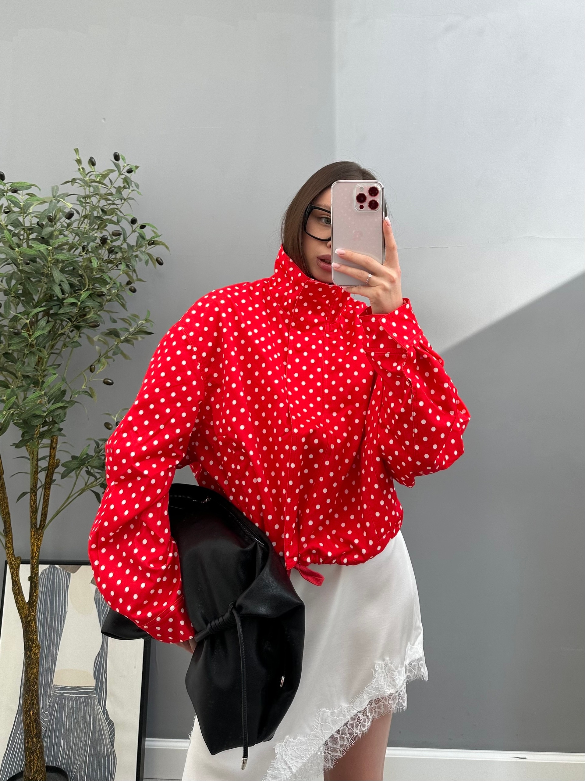 Ветровка W 9506 в горошек