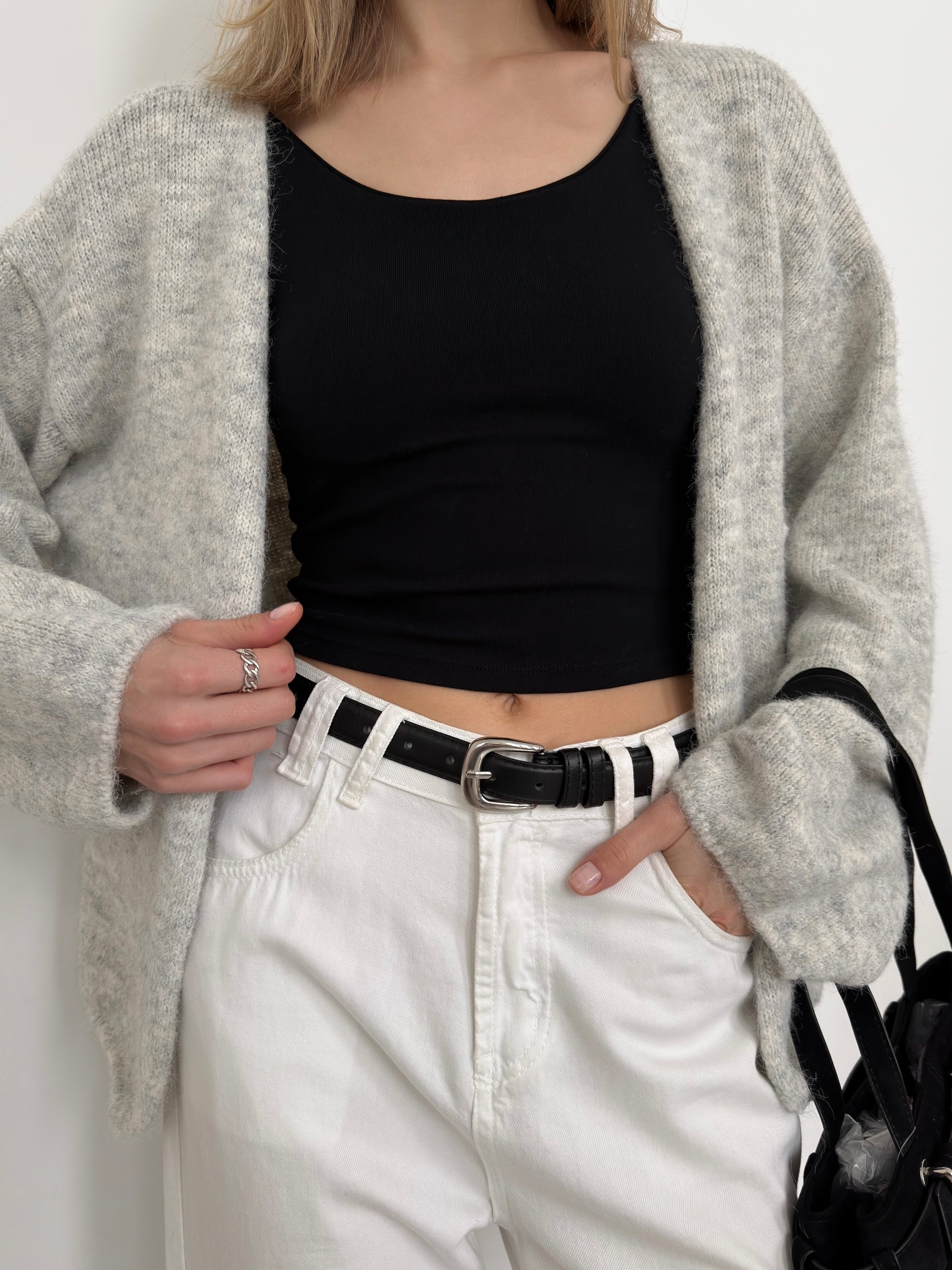 Ремень кожа базовый овальная пряжка