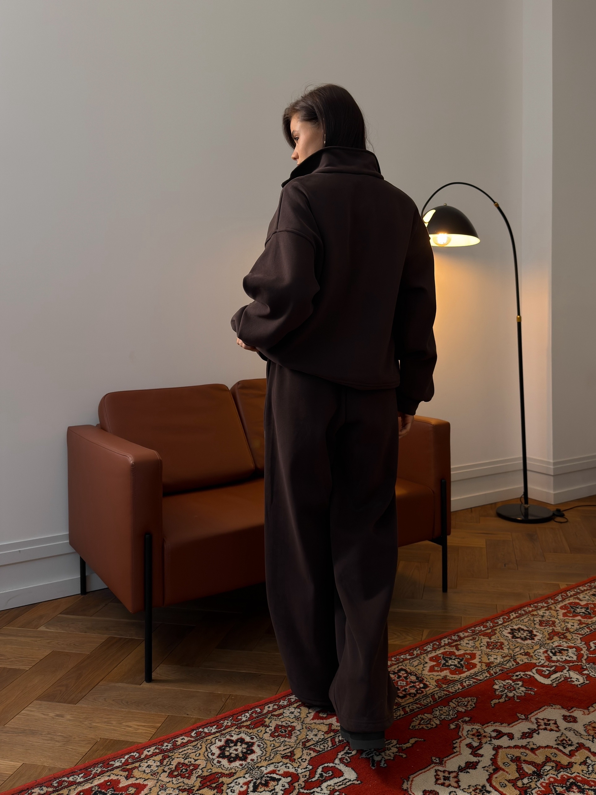 Костюм W9511 нашивка ворот на молнии флис